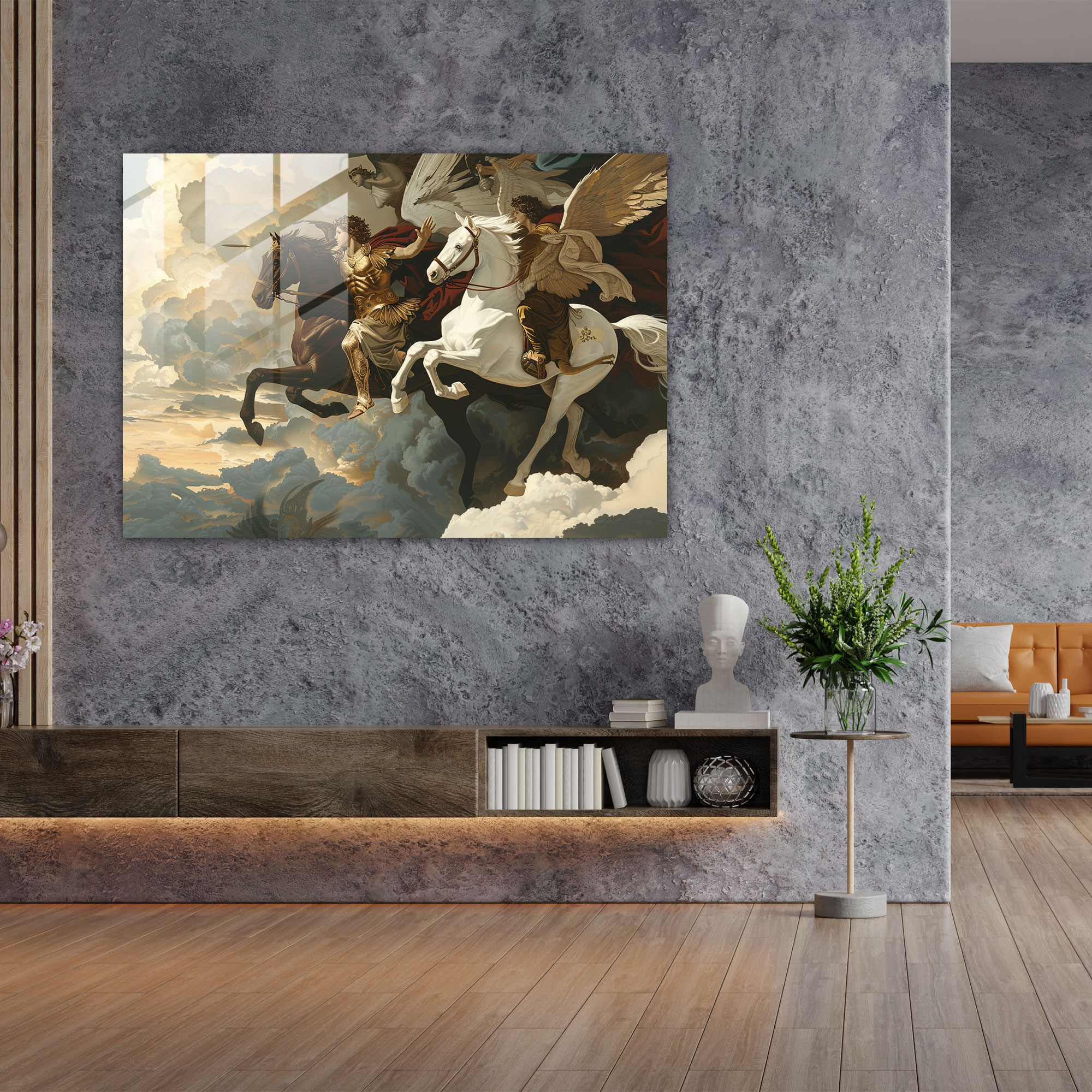 Klasik Modern Sanat - Klasik Sanat Modern Sanat Duvar Dekorasyonu Cam Sanatı