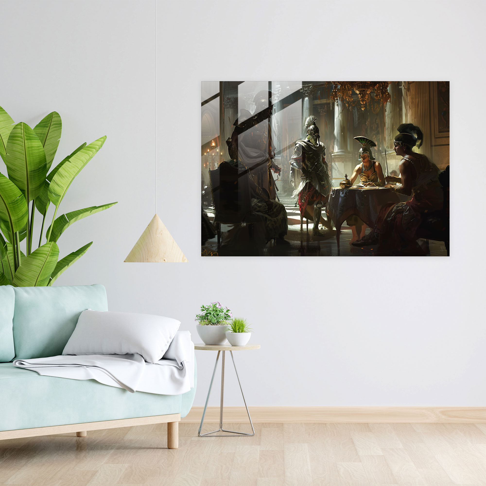 Klasizm Cam Tablo - Yunan Mitolojisi Karakterleri - Cam Sanat Klasizm Modern Sanat