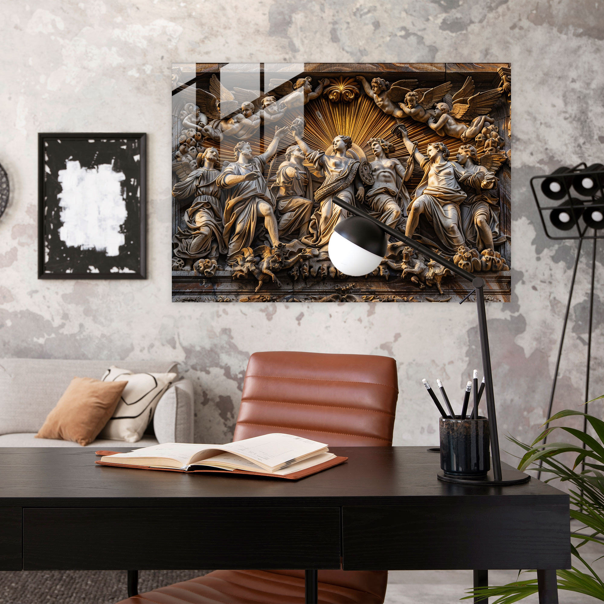 Klasik Cam Duvar Sanatı: Mitolojik Tanrılar - Duvar Dekorasyonu Klasik Sanat Modern Sanat