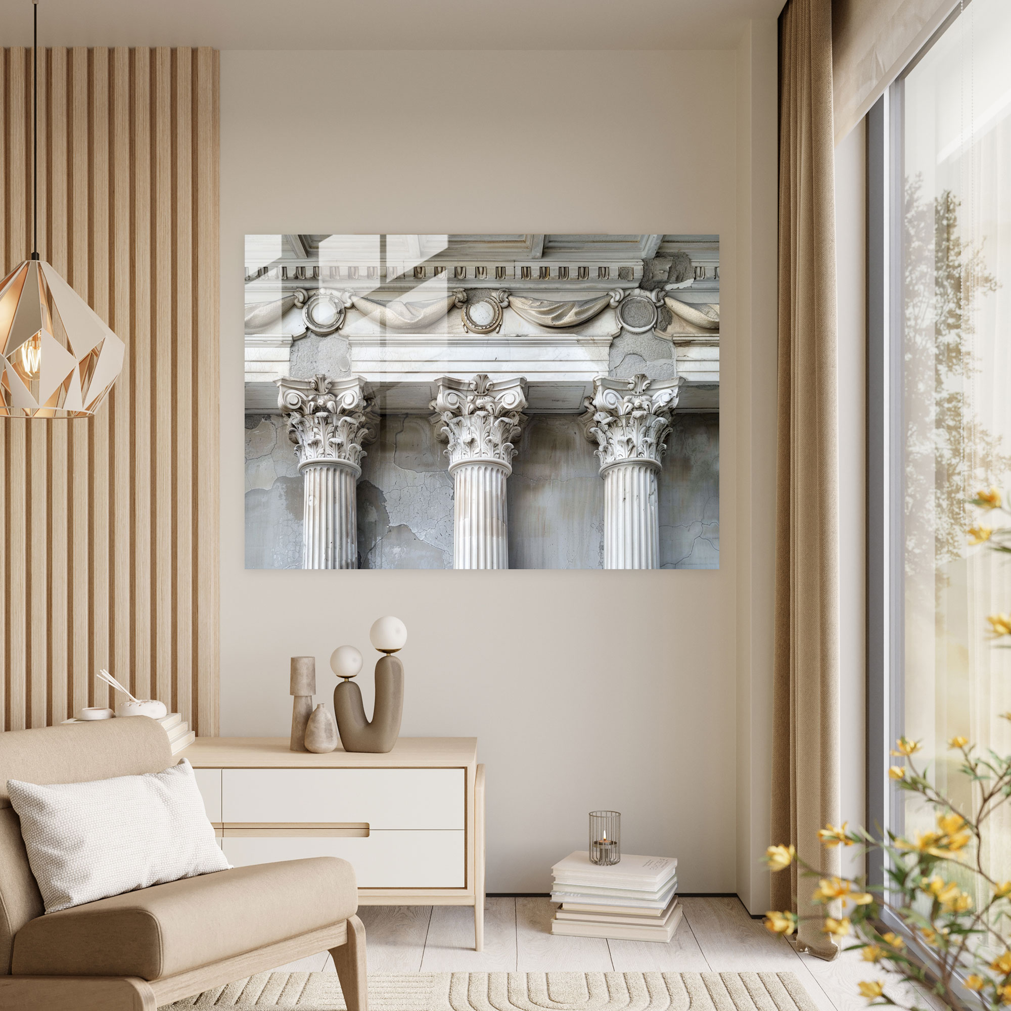 Klasik Ev Dekorasyonu: Roma Mimarisi - Klasik Modern Sanat Duvar Dekorasyonu Cam Sanatı