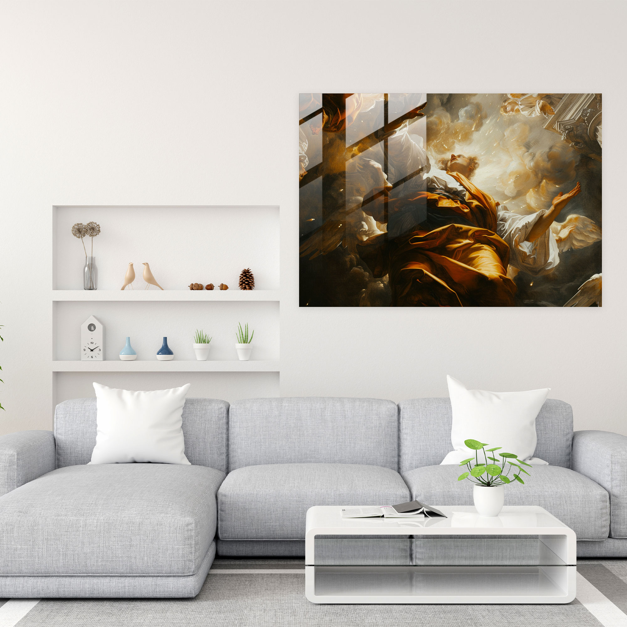Klasizm Cam Tablo: Barok Resimler Ev Dekorasyonu Modern Sanat Duvar Dekorasyonu