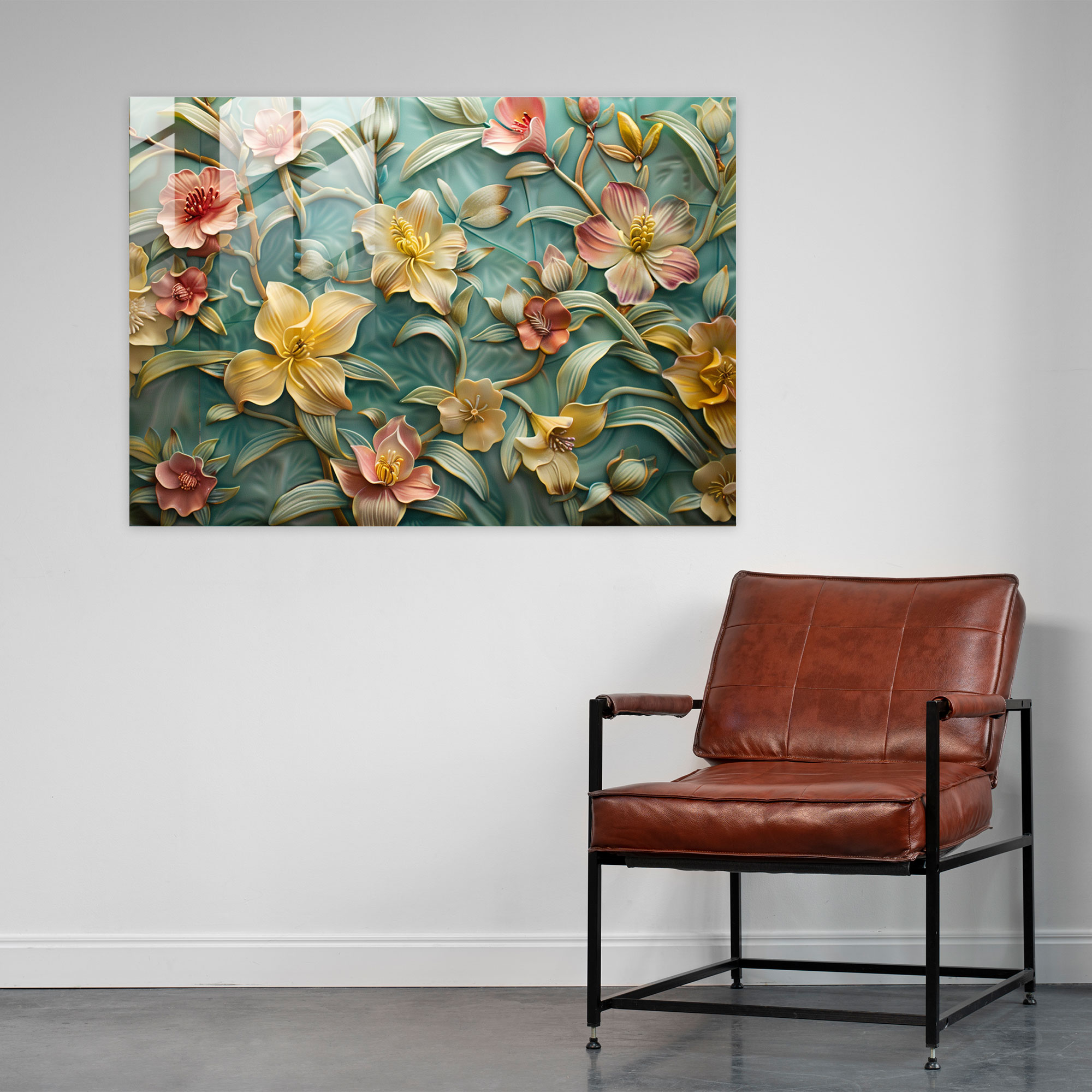 Klasik Tür Glass Wall Art Ev Dekorasyonu - Detaylı Cam Tablo Güzellik