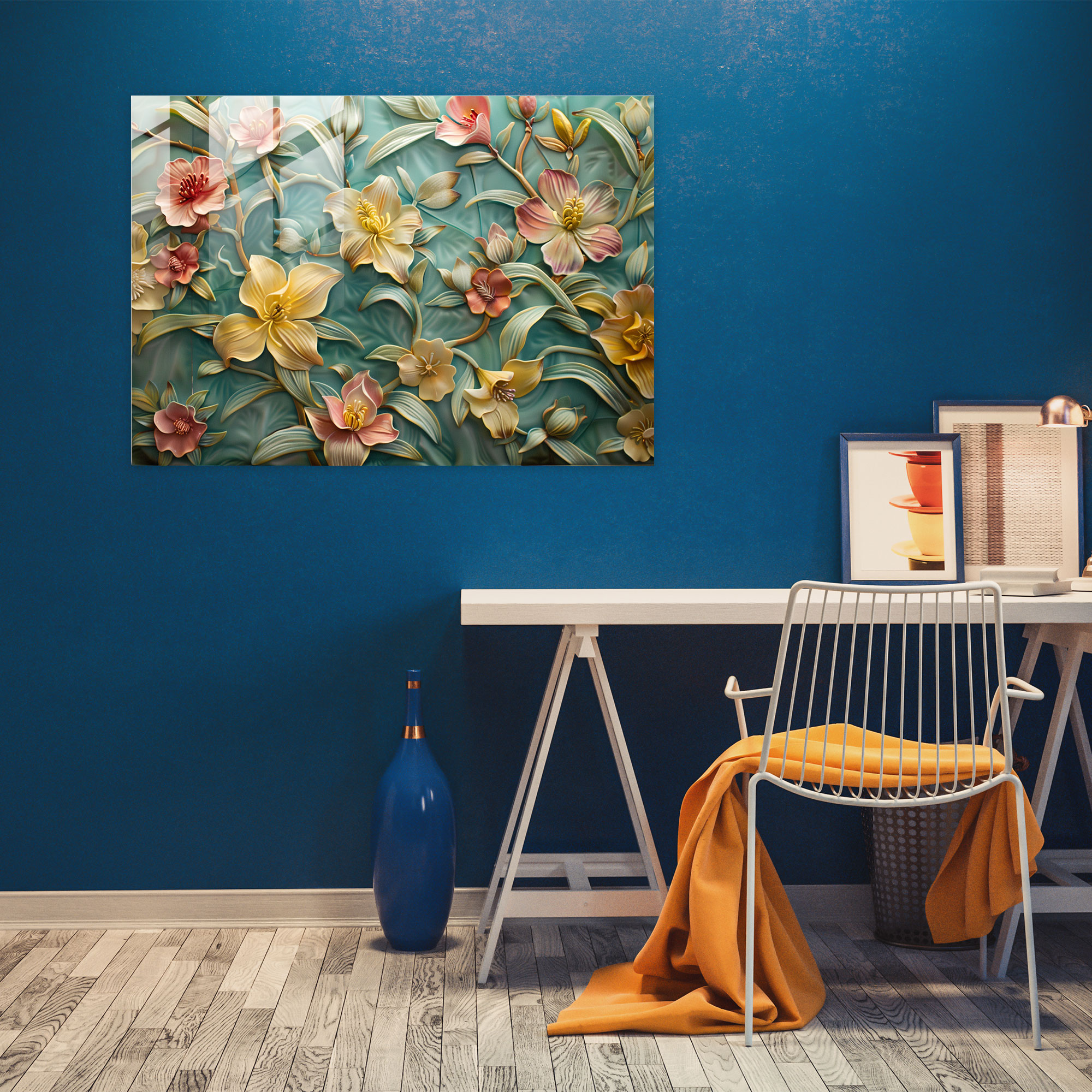 Klasik Tür Glass Wall Art Ev Dekorasyonu - Detaylı Cam Tablo Güzellik