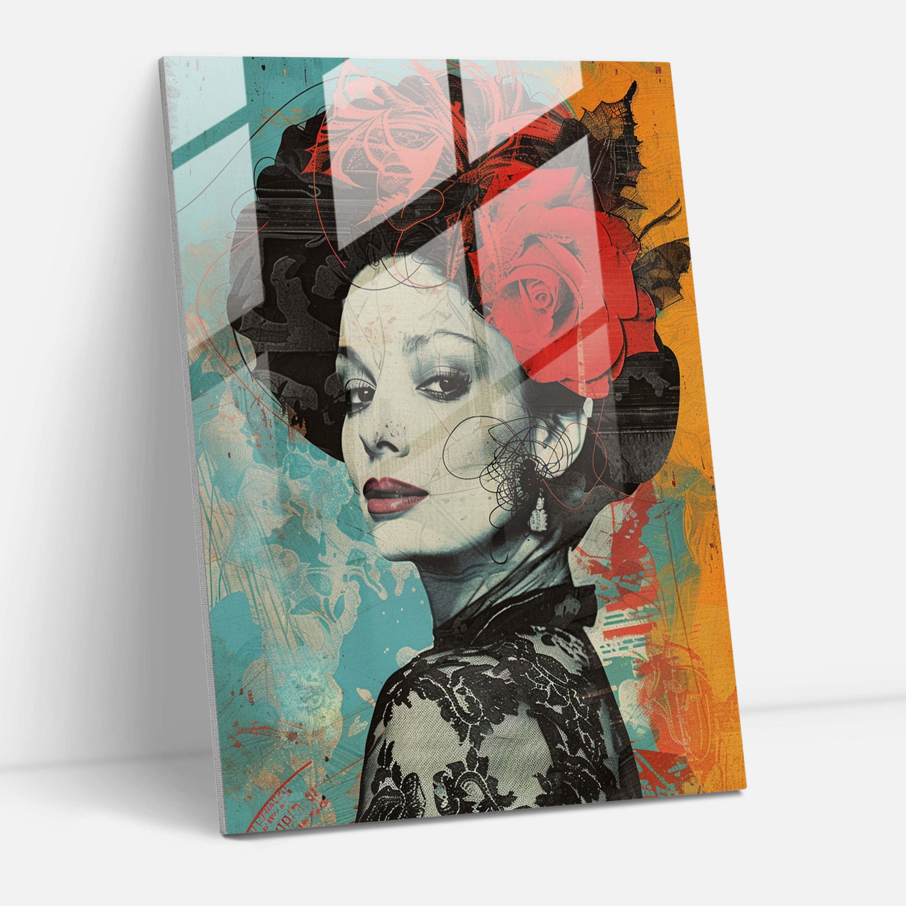 Victorian Pop Art Glass Wall Art - Classicism+Popart, Glass Wall Art, Combine Classicism With Pop Art Style, Modern Art