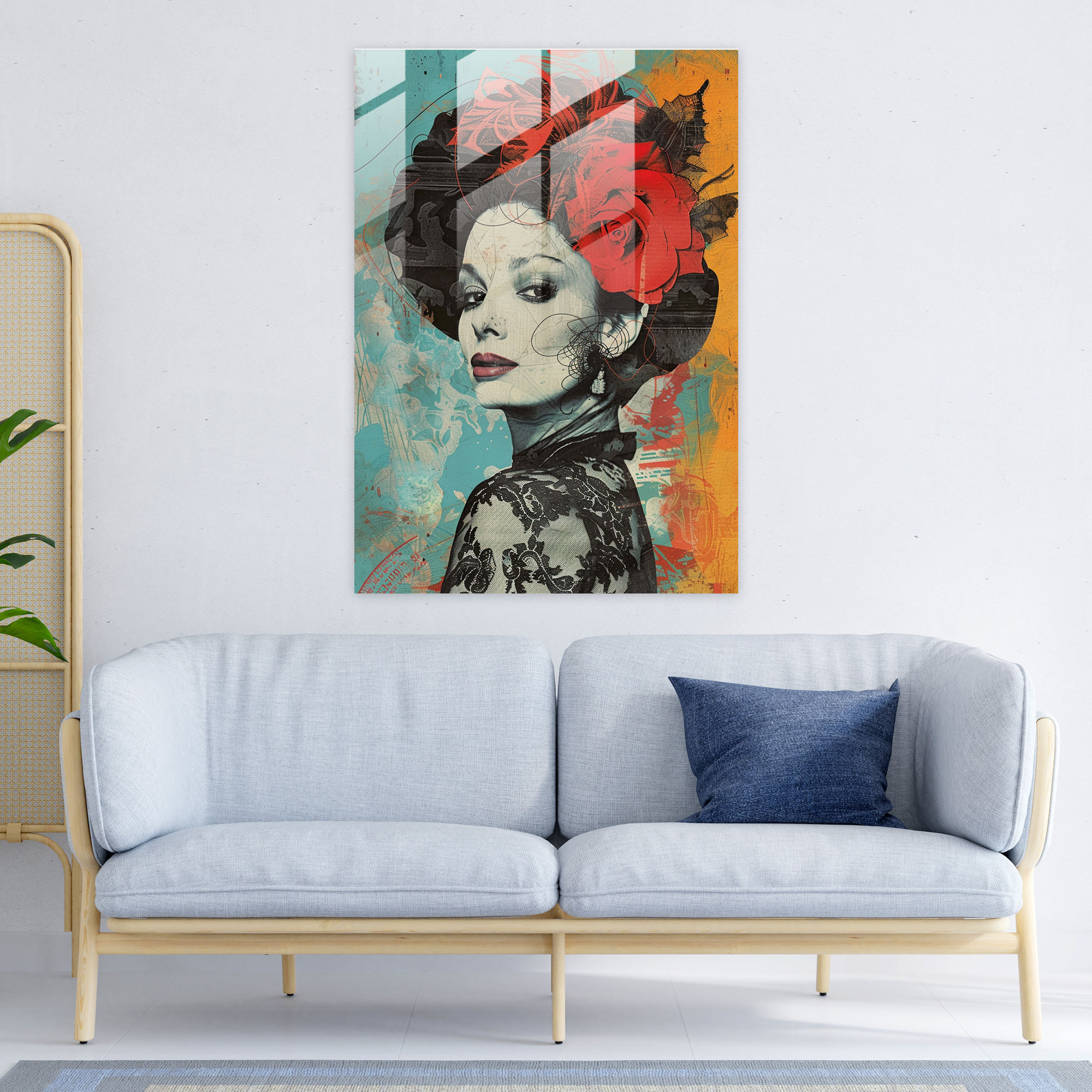 Victorian Pop Art Glass Wall Art - Classicism+Popart, Glass Wall Art, Combine Classicism With Pop Art Style, Modern Art