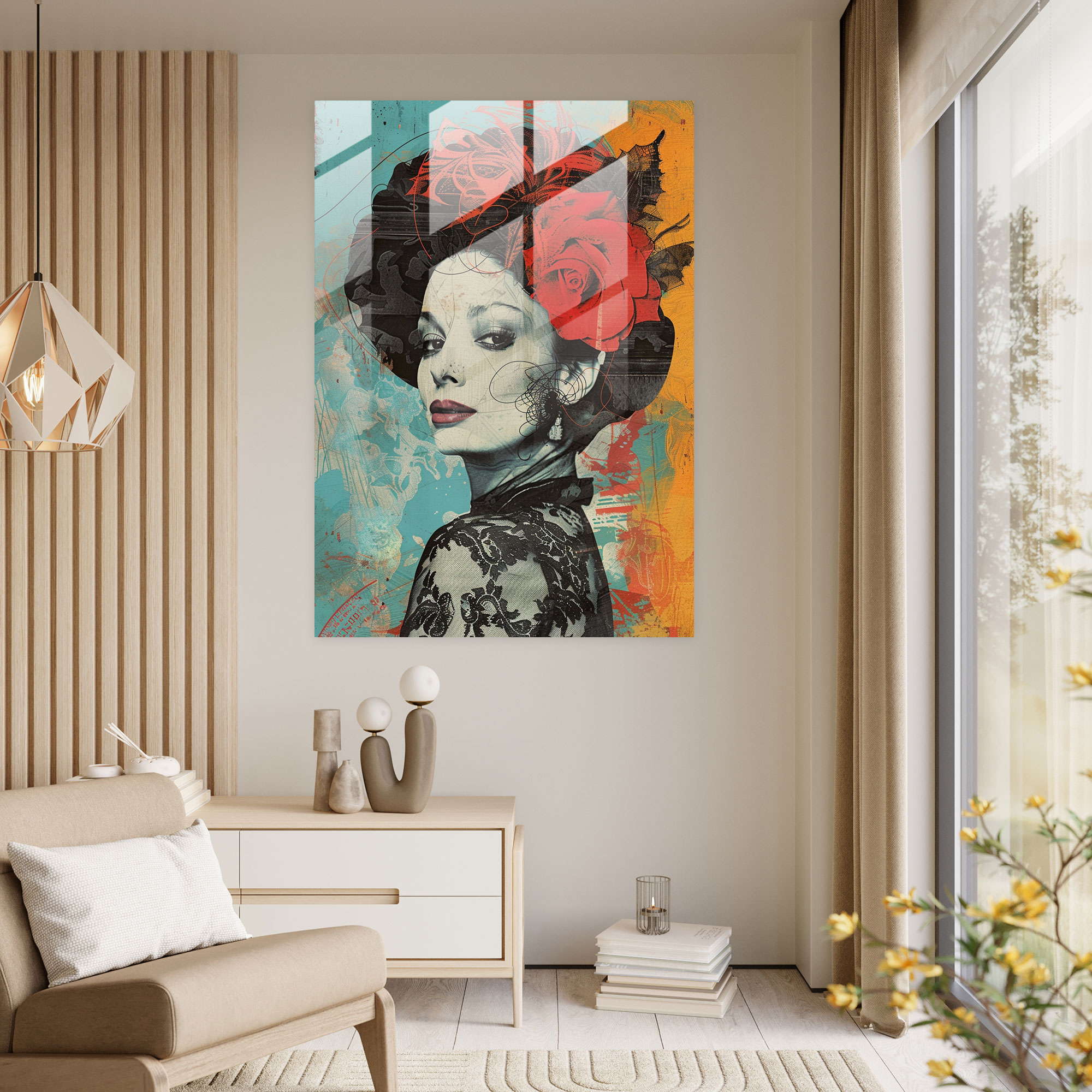 Victorian Pop Art Glass Wall Art - Classicism+Popart, Glass Wall Art, Combine Classicism With Pop Art Style, Modern Art