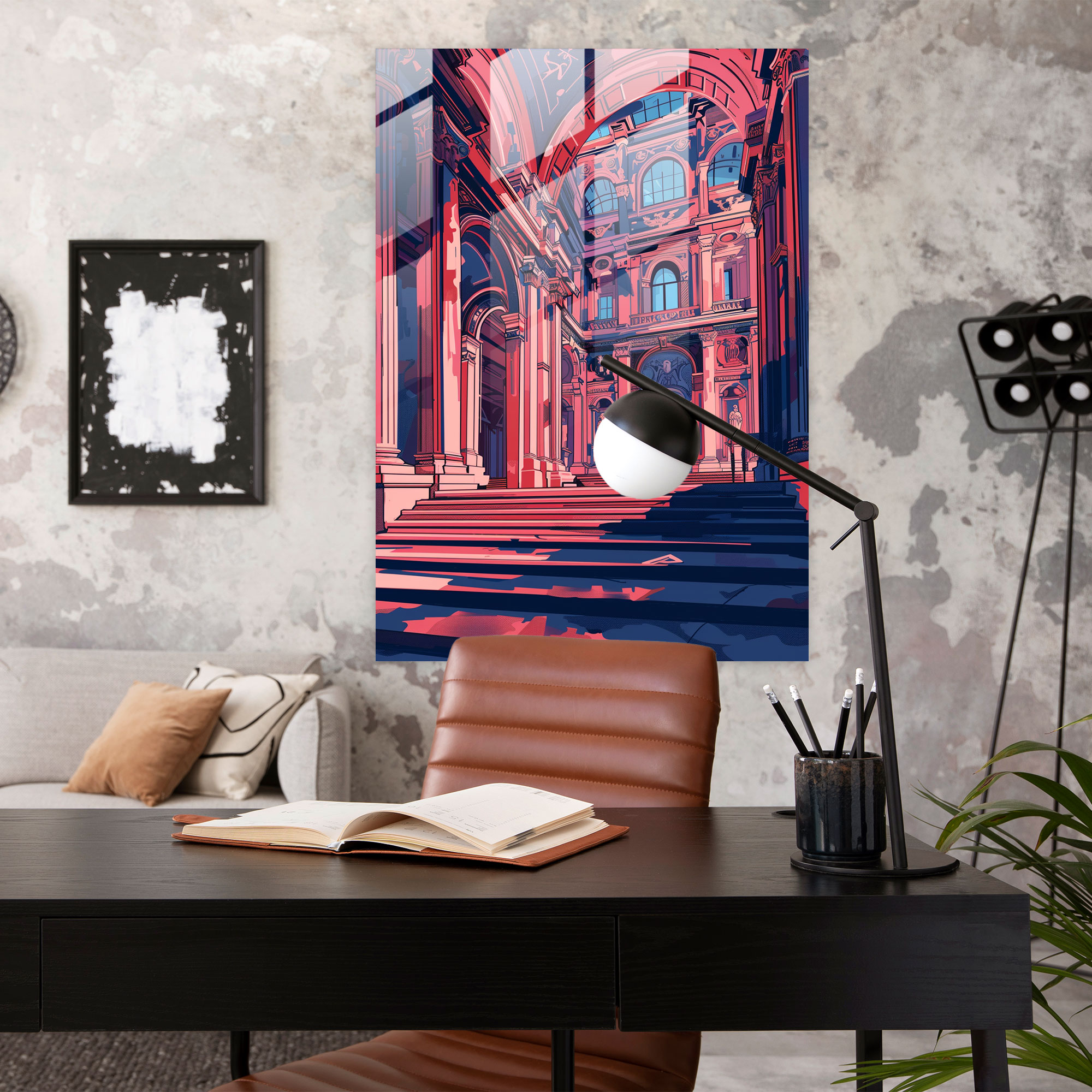 Klasik Pop Sanat Ev Dekorasyonu - Klasik Sanat ve Pop Sanatı Modern Sanat ile Birleştirin Klasik Sanatı Pop Sanatı ile Harmanlayın Cam Tablo