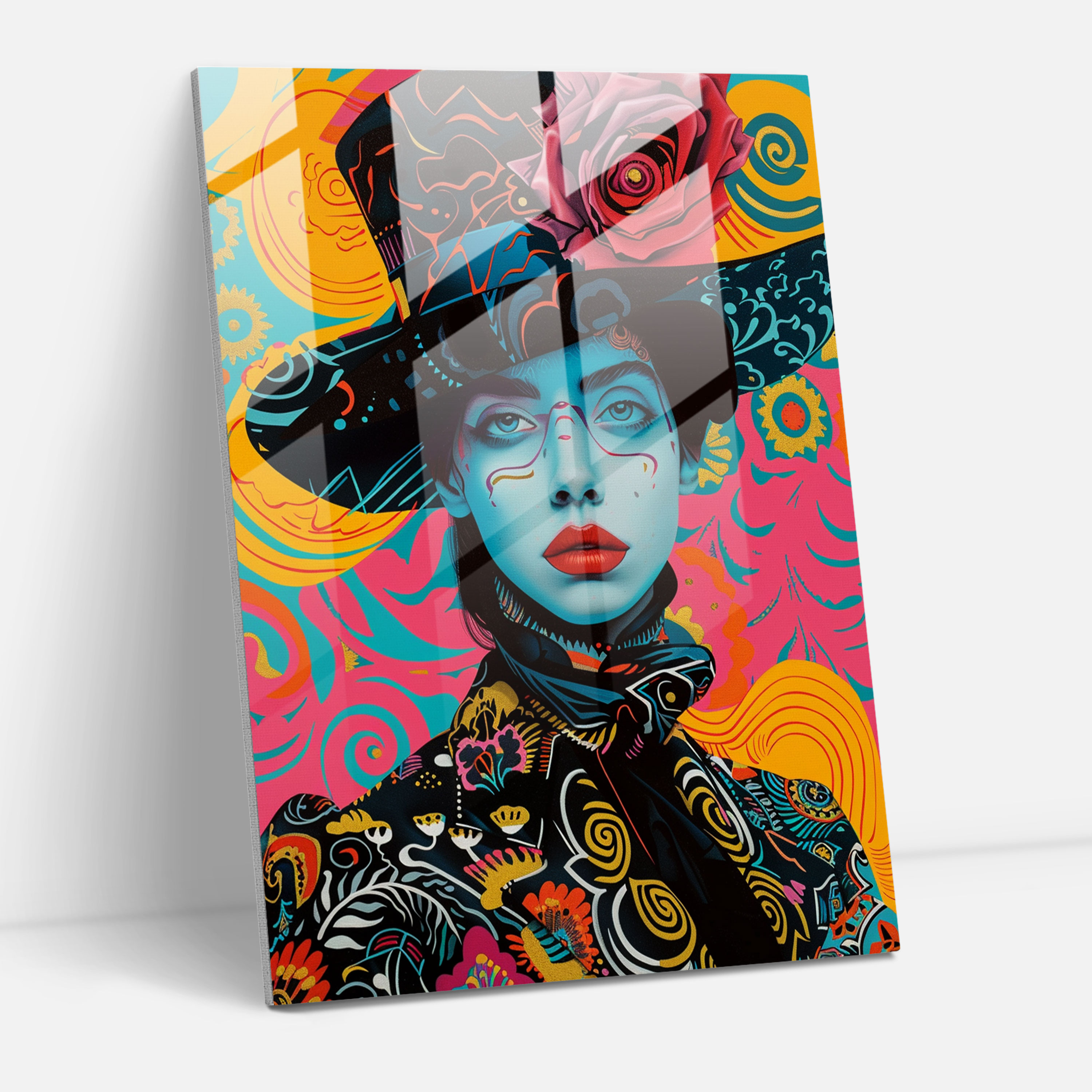 Pop Art Cam Tablo Sanatı - Klasik+Popart Cam Tablo Modern Sanat Klasizmi Pop Art ile Birleştirin