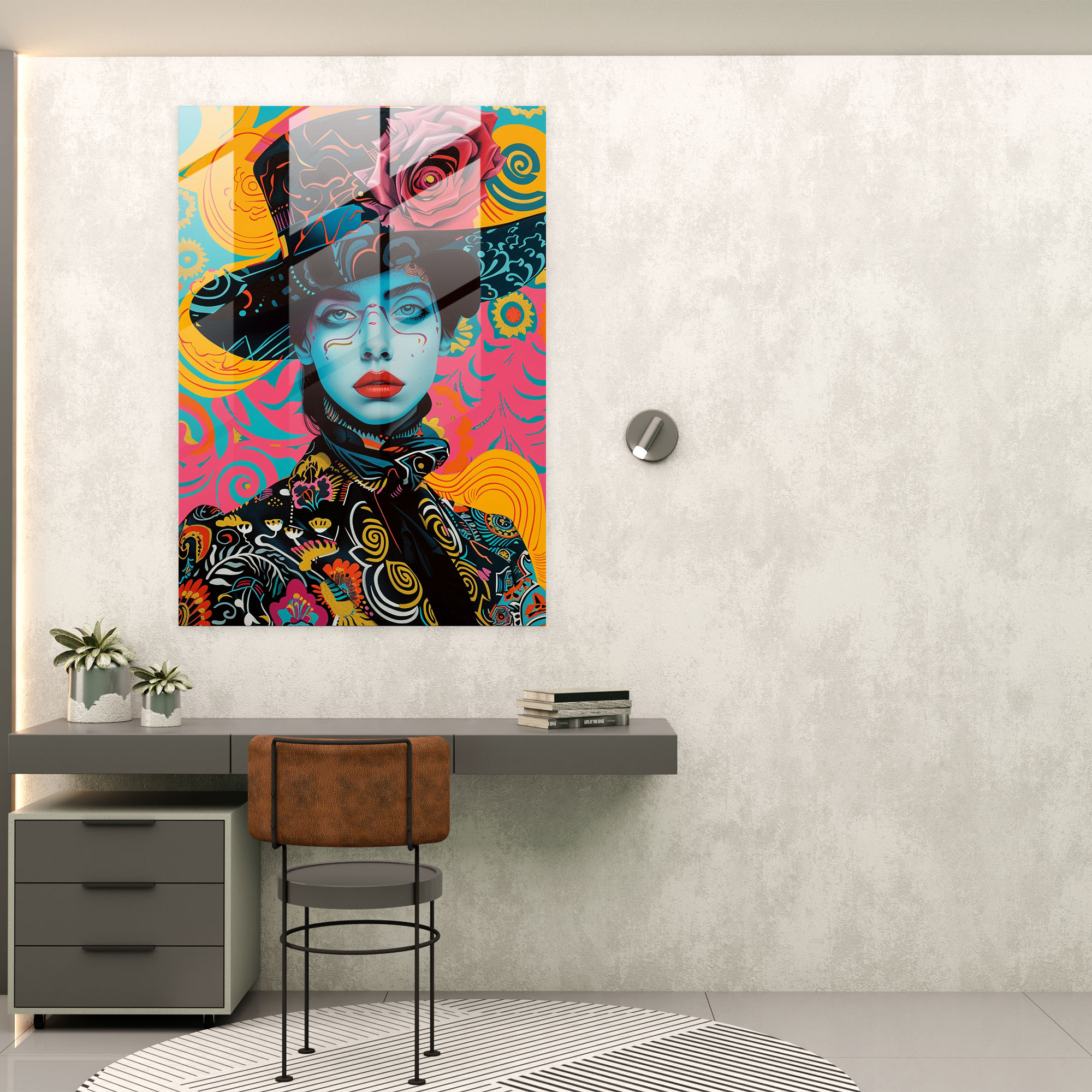 Pop Art Cam Tablo Sanatı - Klasik+Popart Cam Tablo Modern Sanat Klasizmi Pop Art ile Birleştirin