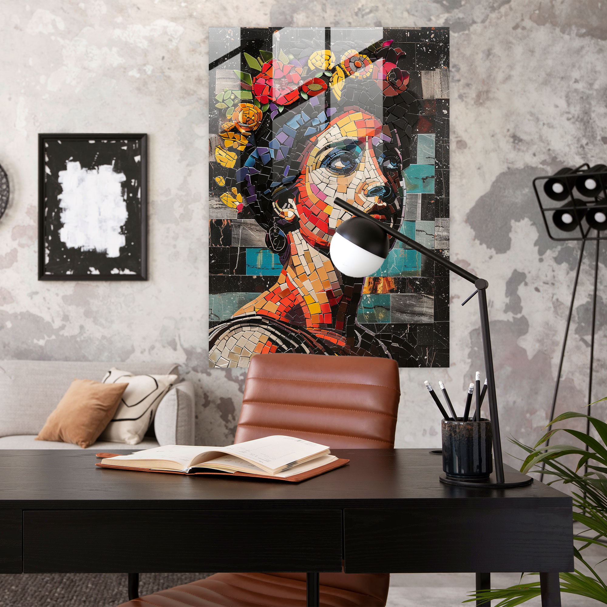 Klasik Pop Sanat Modern Sanat - Klasikçilik ve Pop Sanat Birleşimi Cam Tablo Modern Sanat Cam Sanat