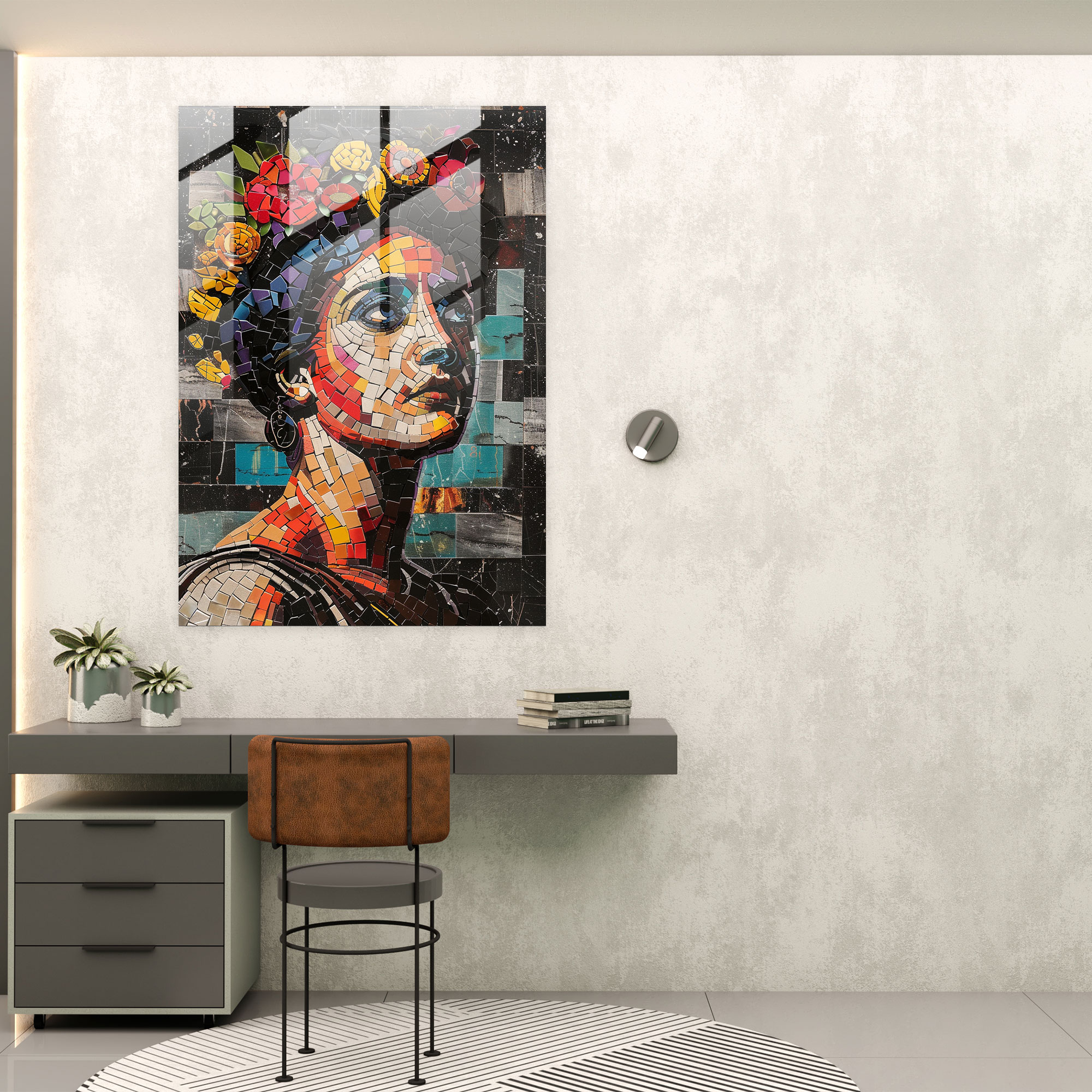 Klasik Pop Sanat Modern Sanat - Klasikçilik ve Pop Sanat Birleşimi Cam Tablo Modern Sanat Cam Sanat