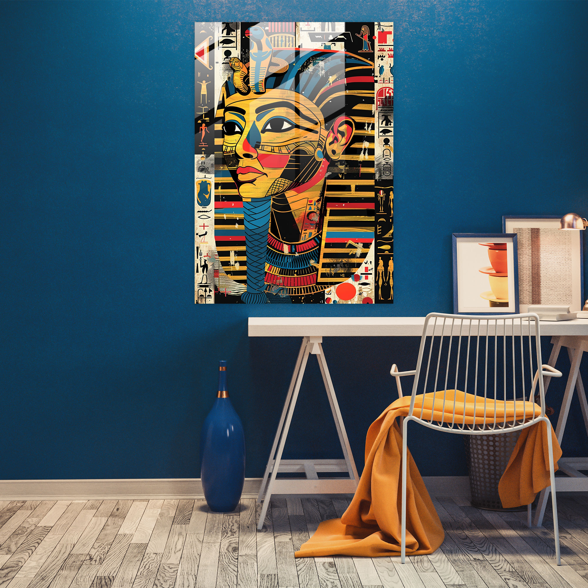 Pop Art Cam Tablo - Klasik+Popart Modern Sanat Klasikle Pop Art'ı Birleştirin Cam Sanatı