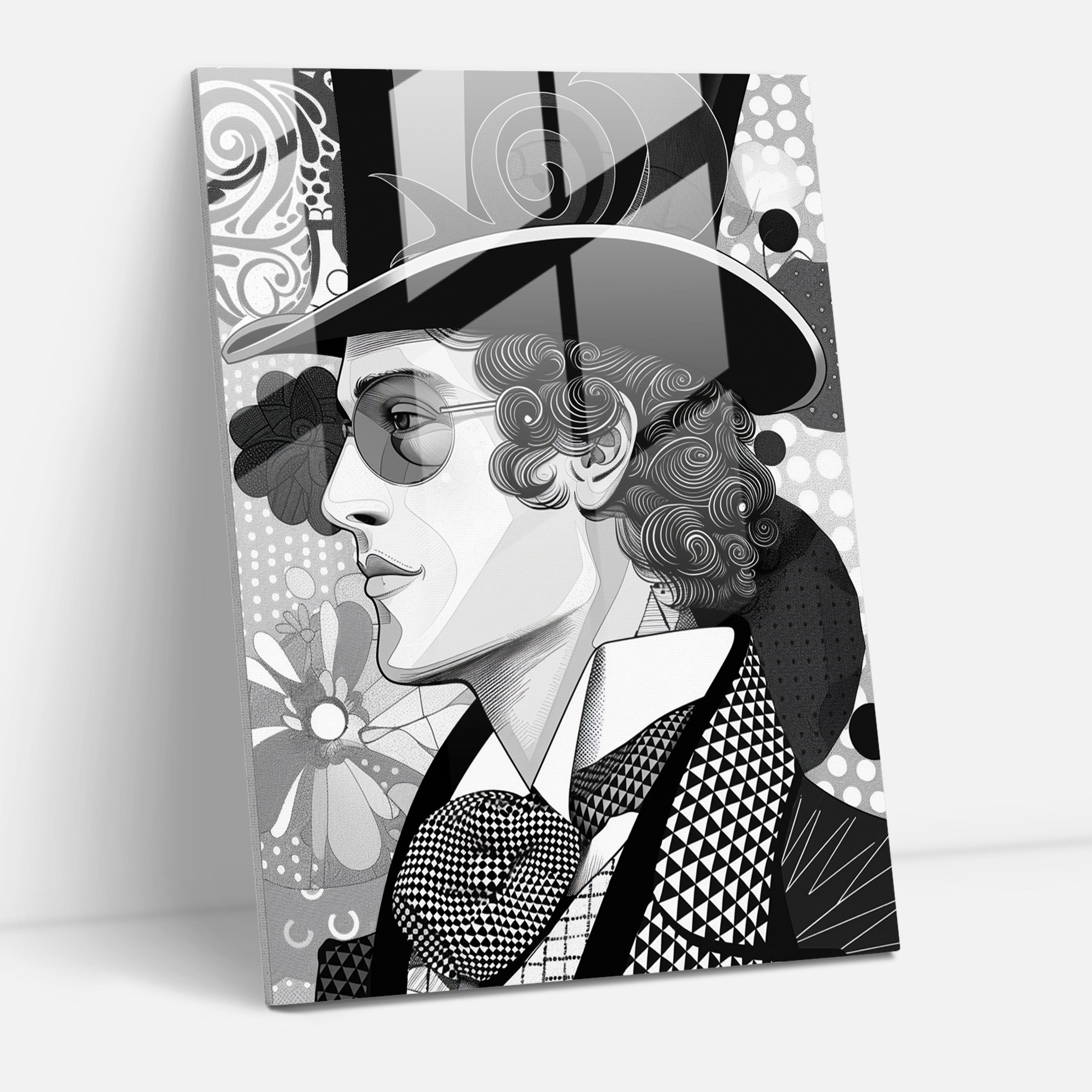 Victorian Gentleman Glass Wall Art - Classicism+Popart, Glass Wall Art, Modern Art, Combine Classicism With Pop Art