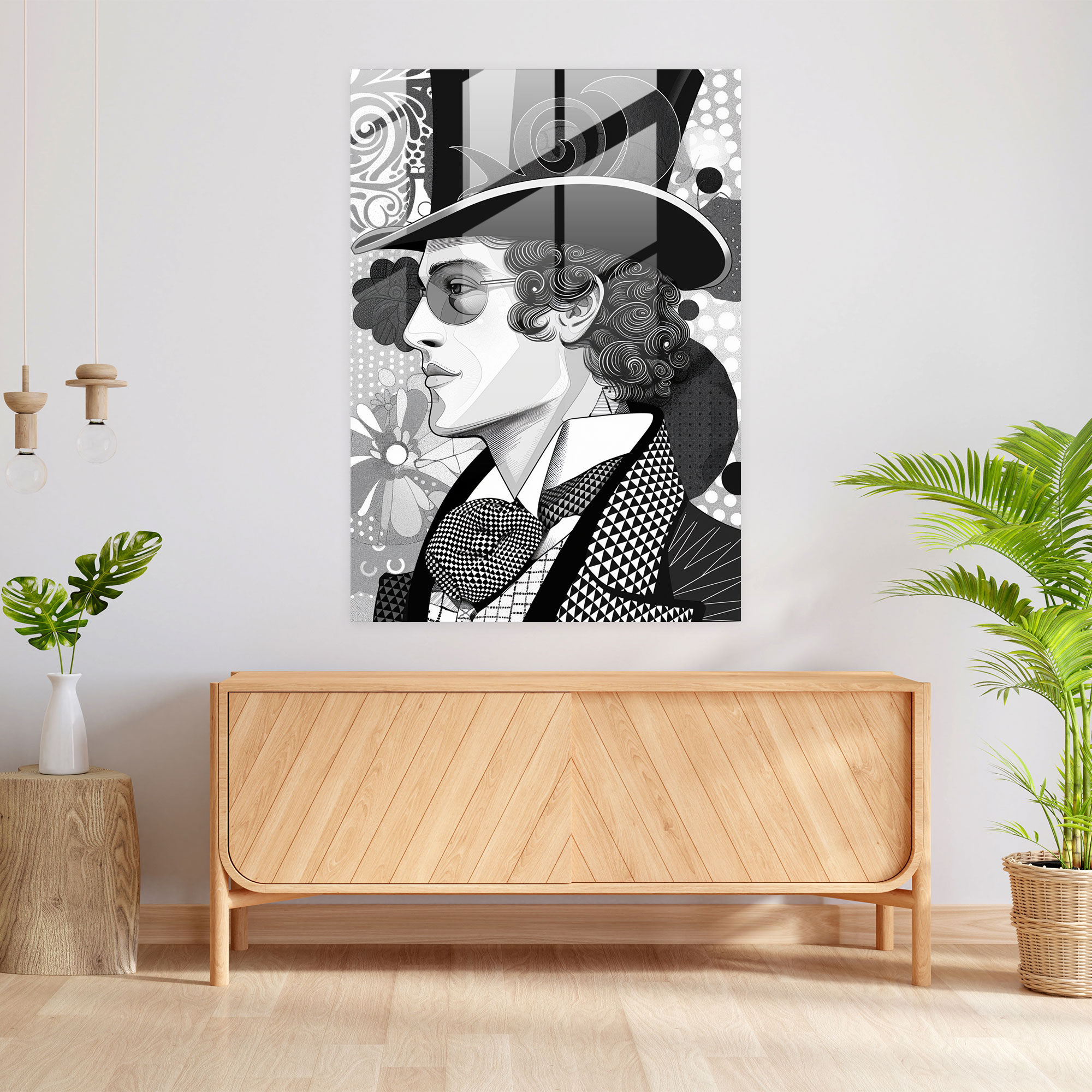 Victorian Gentleman Glass Wall Art - Classicism+Popart, Glass Wall Art, Modern Art, Combine Classicism With Pop Art