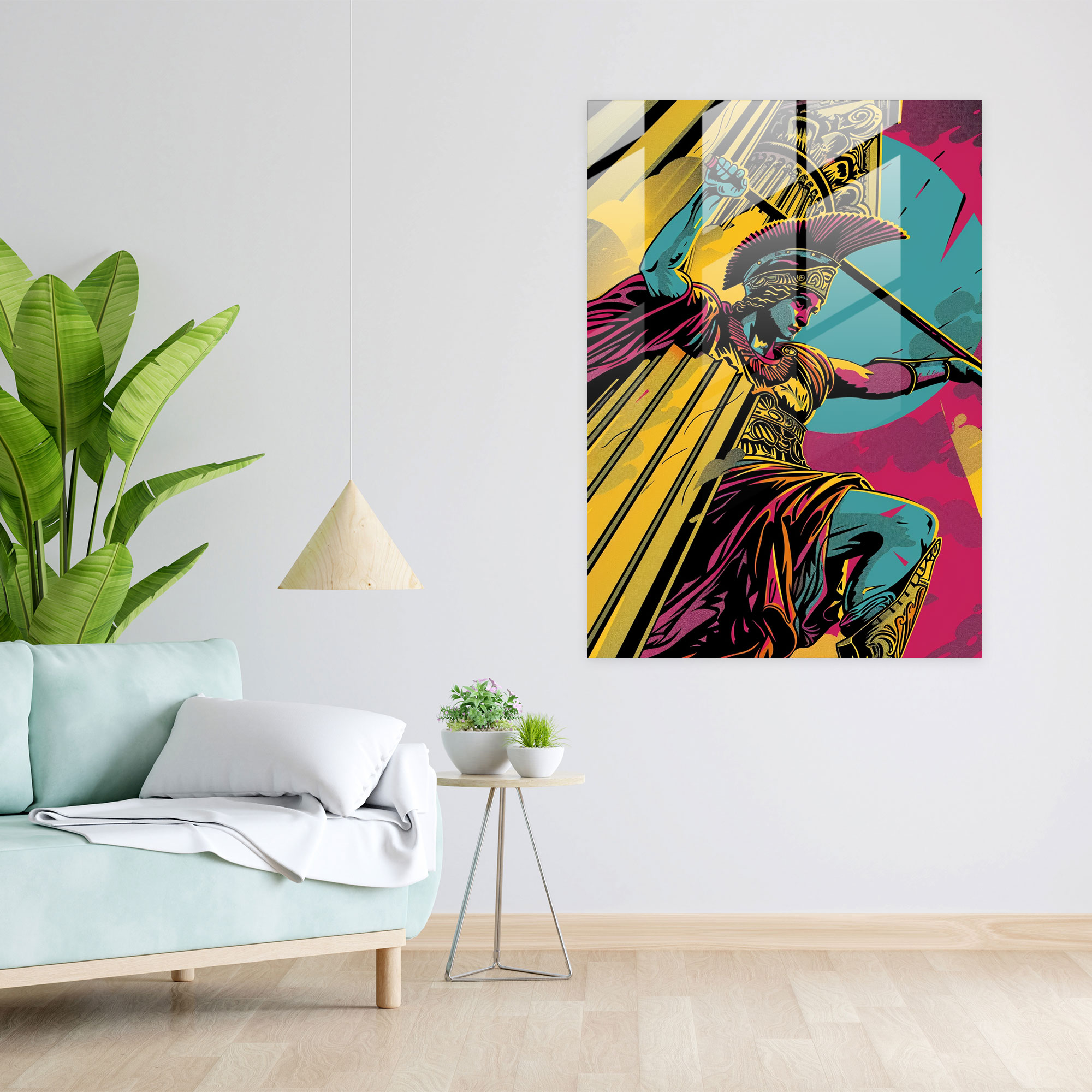 Yunan Mitolojisi Cam Sanatı - Klasikizm ve Popart Cam Tablo Klasikizmi Pop Sanatı ile Birleştir Cam Duvar Sanatı