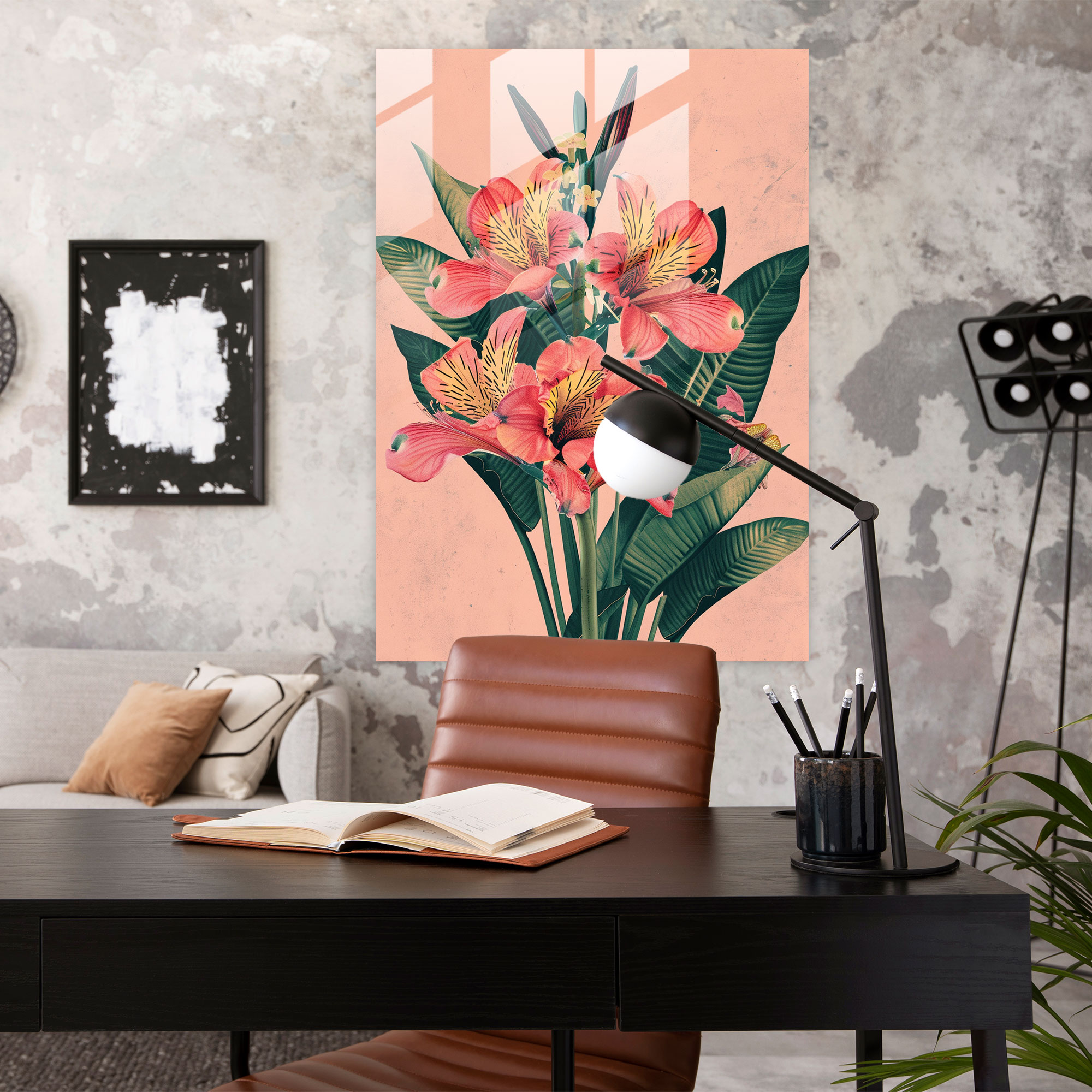 Victorian Botanical Pop Art Glass Print - Classicism+Popart, Wall Decoration, Glass Wall Art, Classicism With Pop Art