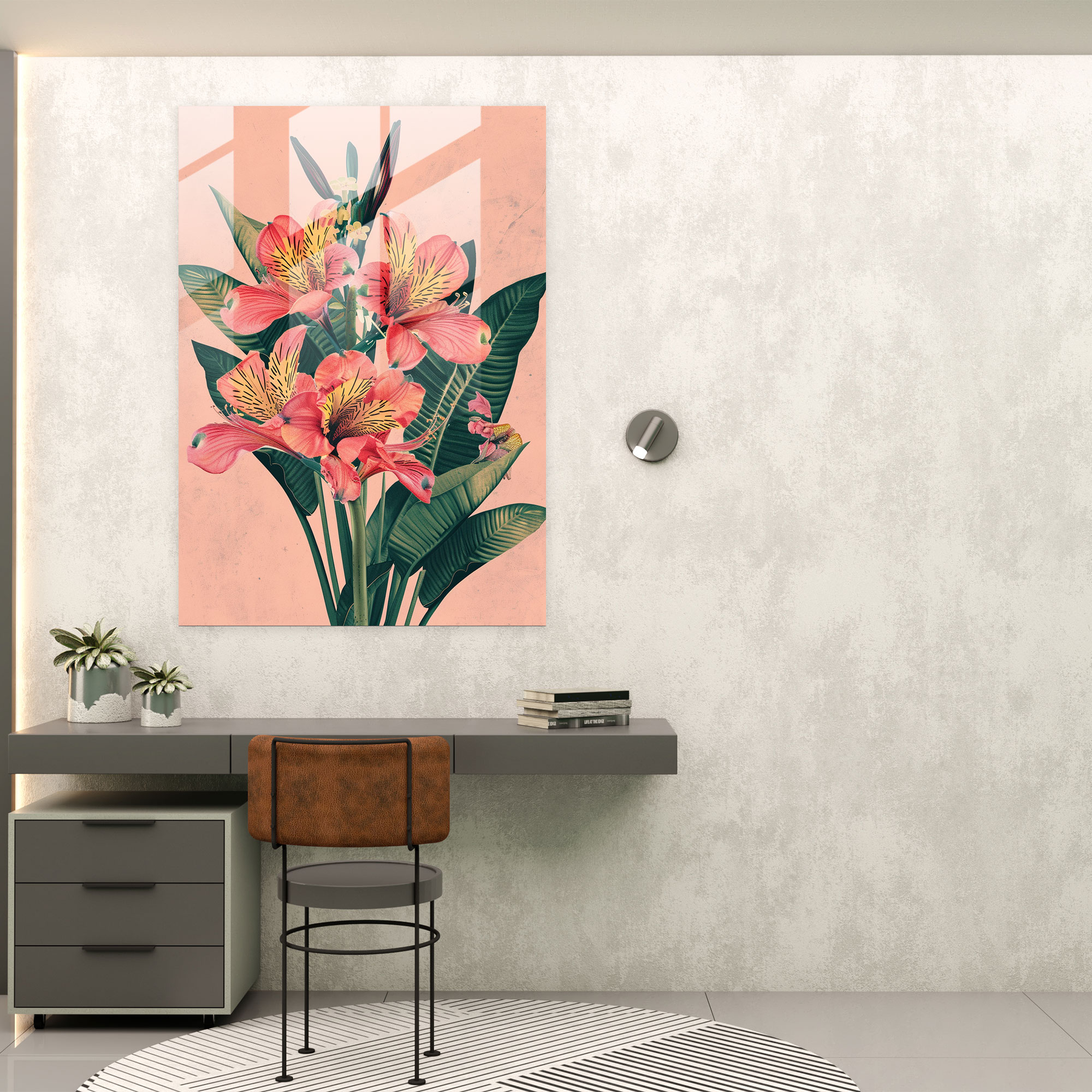Victorian Botanical Pop Art Glass Print - Classicism+Popart, Wall Decoration, Glass Wall Art, Classicism With Pop Art