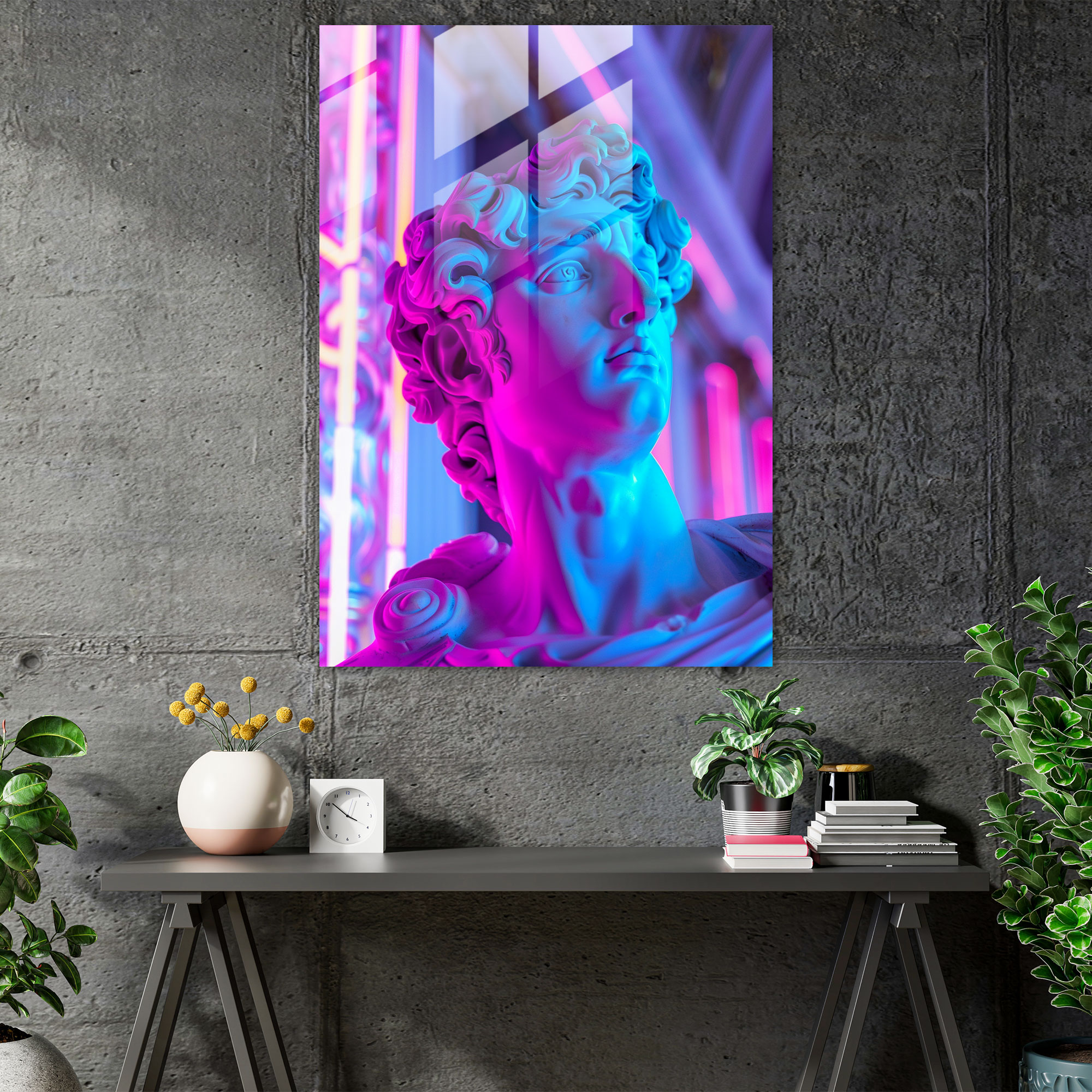 Klasik Pop Sanat Ev Dekorasyonu - Klasik+Pop Sanat Cam Tablo Sanatı Klasik ve Pop Sanat Tarzını Birleştir Cam Sanatı