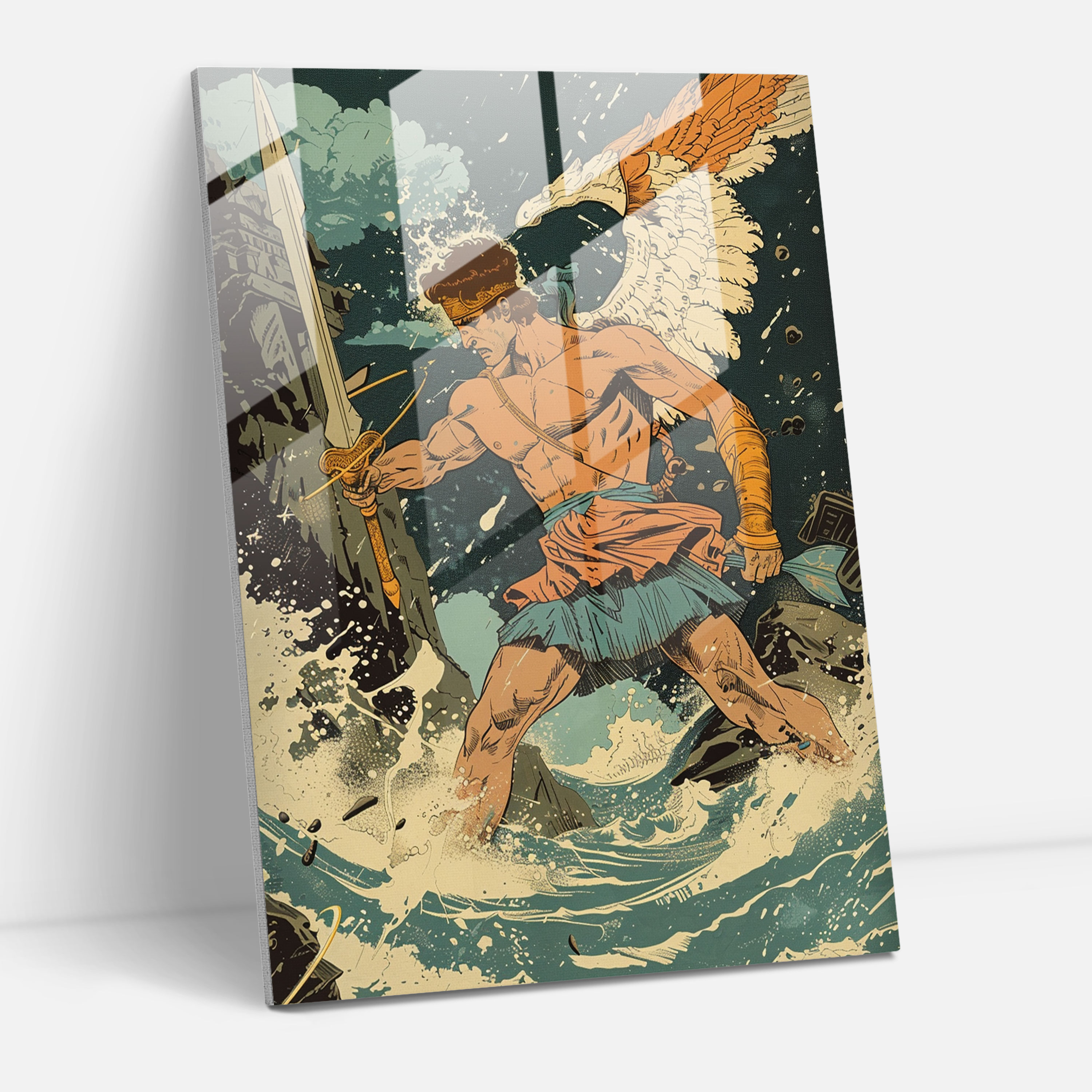 Classic Pop Art Glass Wall Art - Classicism+Popart, Glass Print, Modern Art, Glass Wall Art