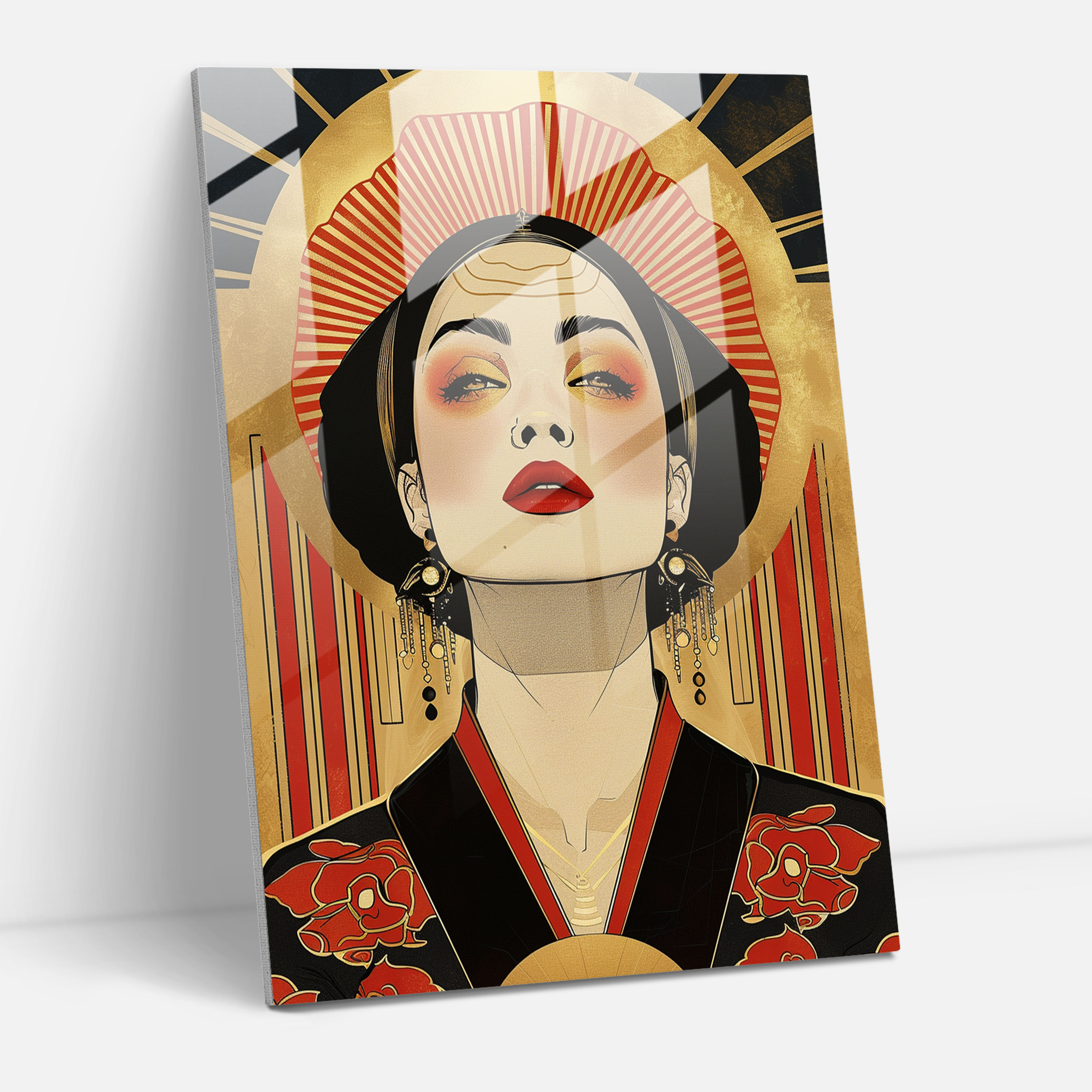 Classic Pop Art Glass Art - Classicism+Popart, Modern Art, Home Decoration, Glass Wall Art