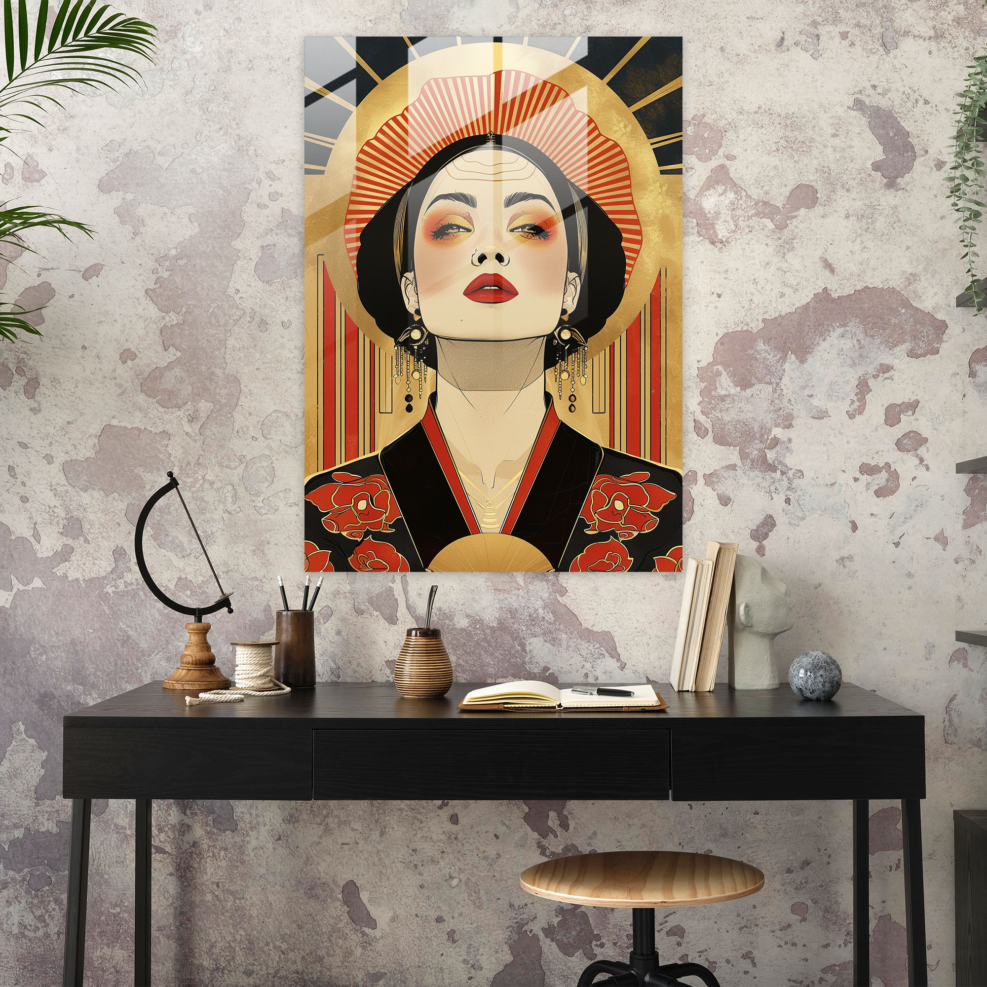 Classic Pop Art Glass Art - Classicism+Popart, Modern Art, Home Decoration, Glass Wall Art
