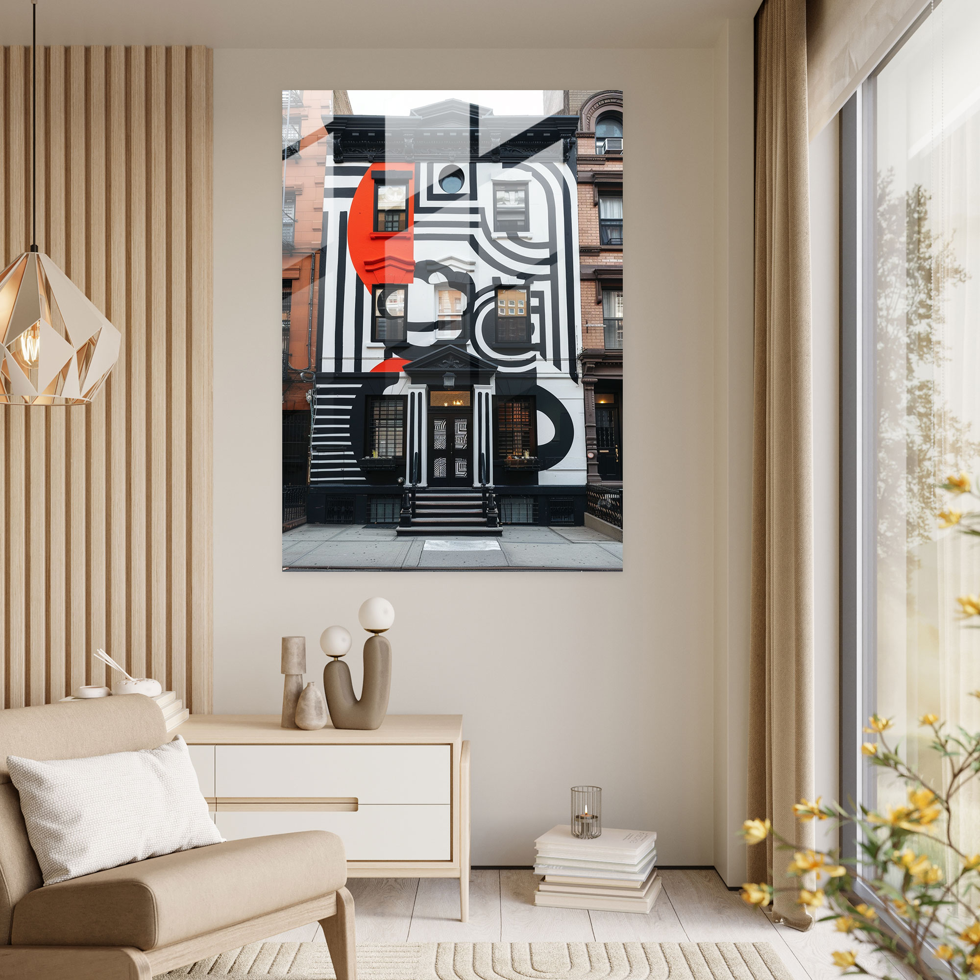 Neoklasik Pop Sanatı Cam Duvar Sanatı - Klasizm+Popart Ev Dekorasyonu Modern Sanat Cam Sanatı