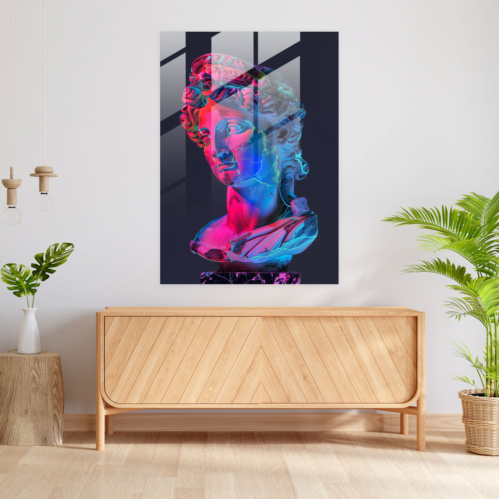 Classicism And Pop Art Home Decoration - Classicism+Popart, Modern Art, Glass Wall Art, Glass Art