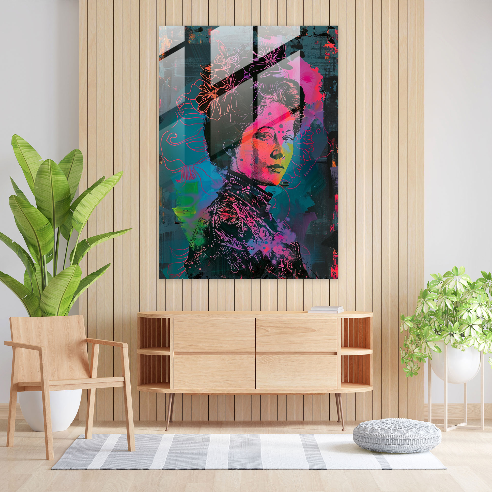 Klasizm ve Pop Art Ev Dekorasyonu - Klasik + Popart Neon Grafiti Şıklık Ev Dekorasyonu