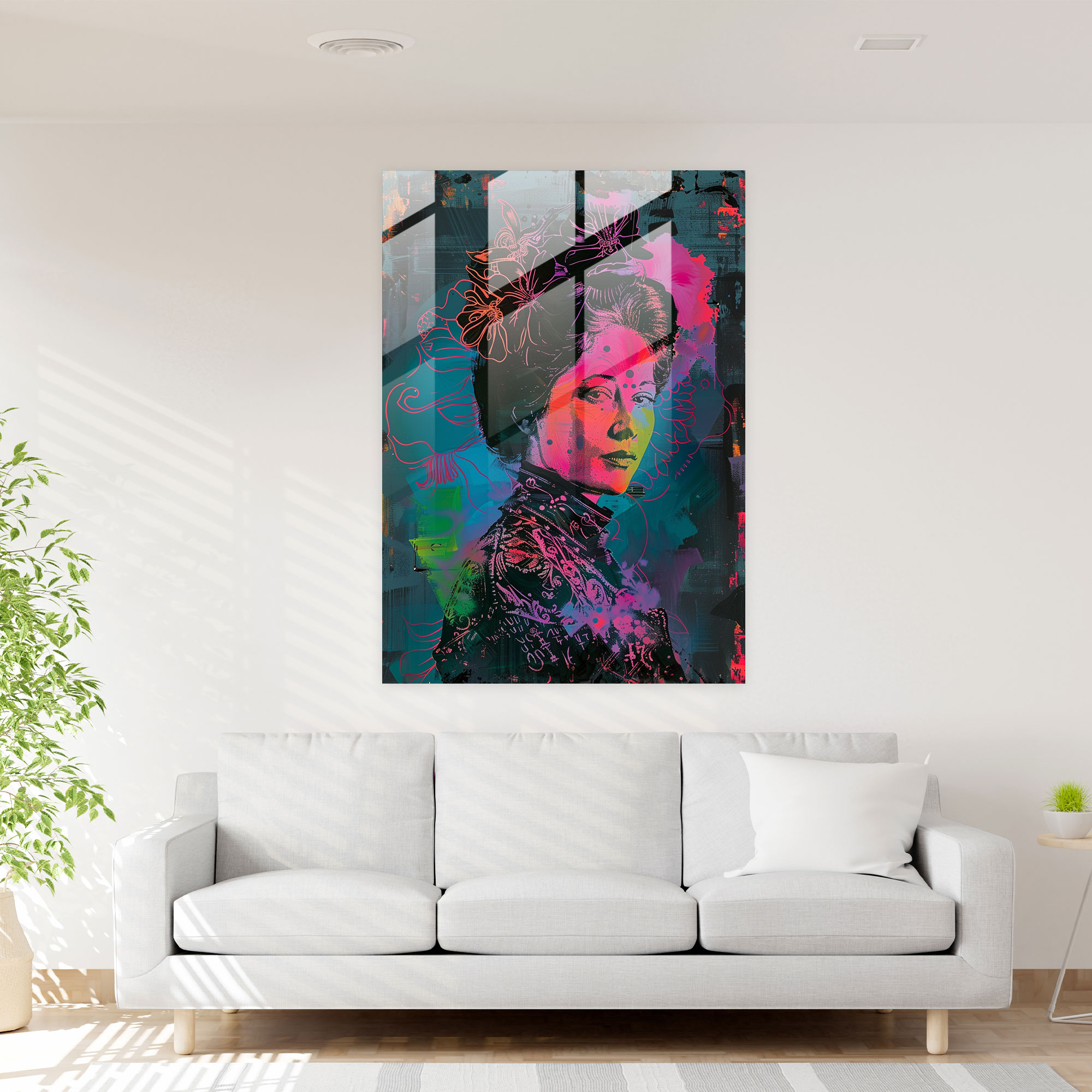 Klasizm ve Pop Art Ev Dekorasyonu - Klasik + Popart Neon Grafiti Şıklık Ev Dekorasyonu