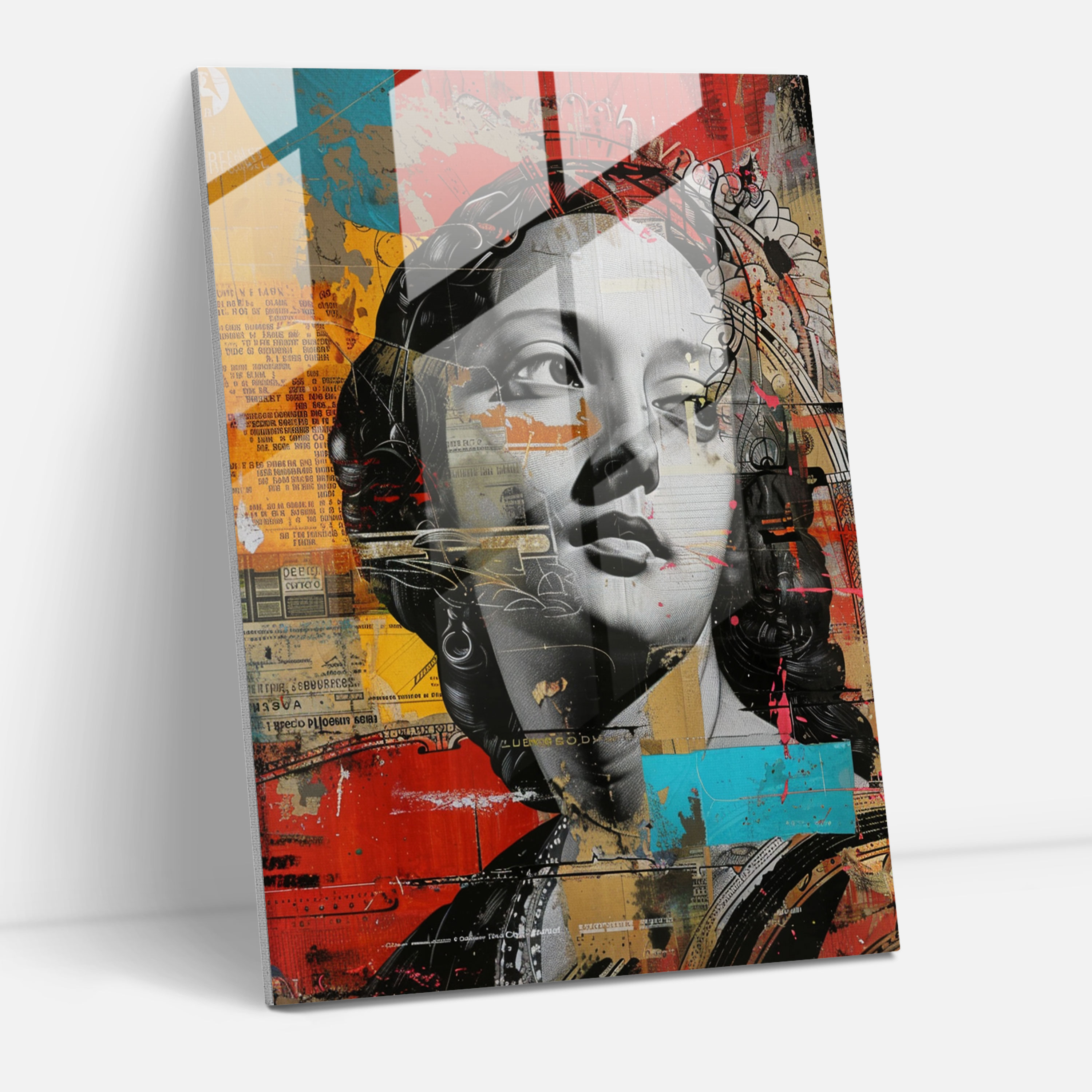 Classicism With Pop Art Glass Wall Art - Classicism+Popart, Combine Classicism With Pop Art, Home Decoration, Street Art Visuals