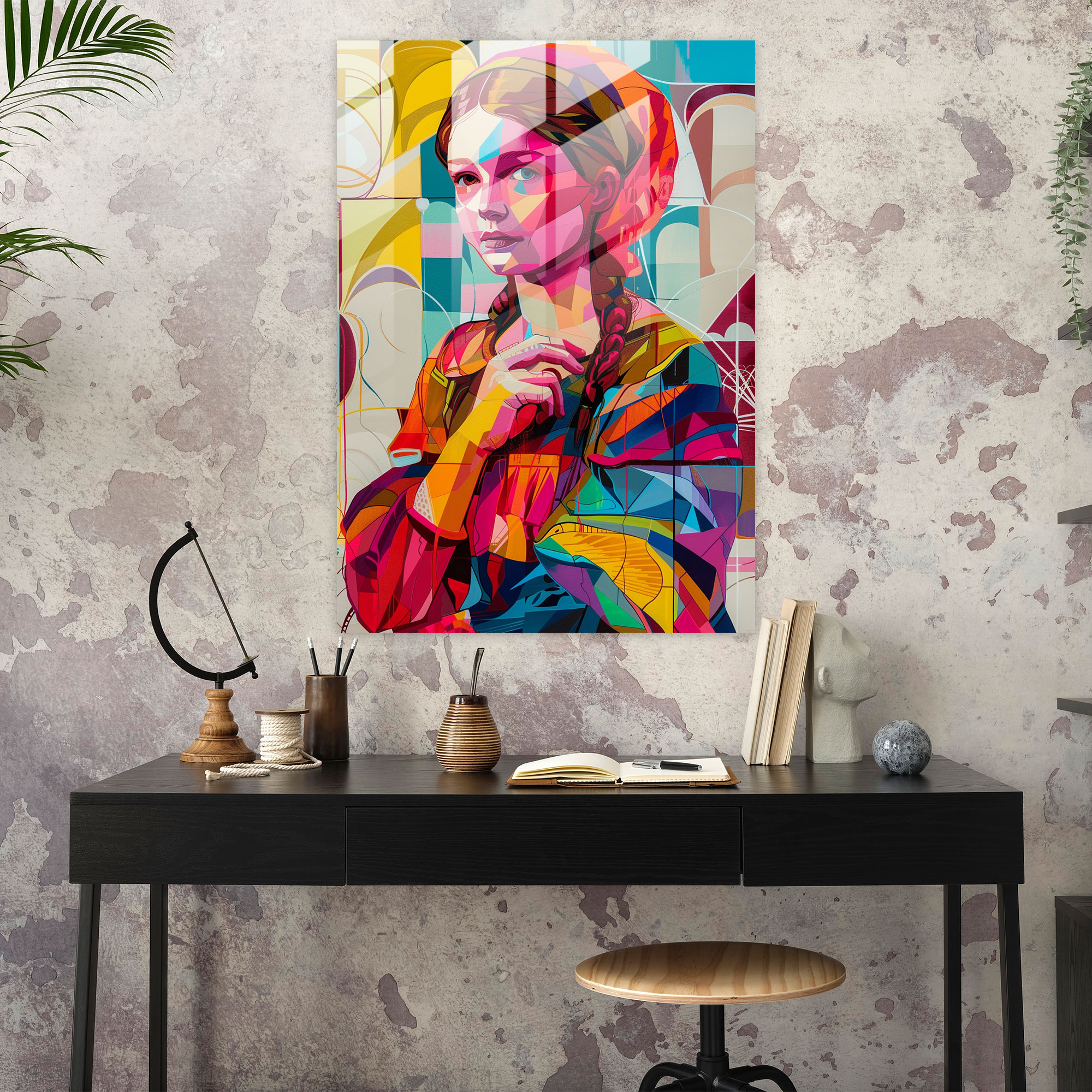 Klasikçilik Pop Sanat Cam Tablo - Klasikçilik ve Pop Sanatı Birleştir Modern Sanat