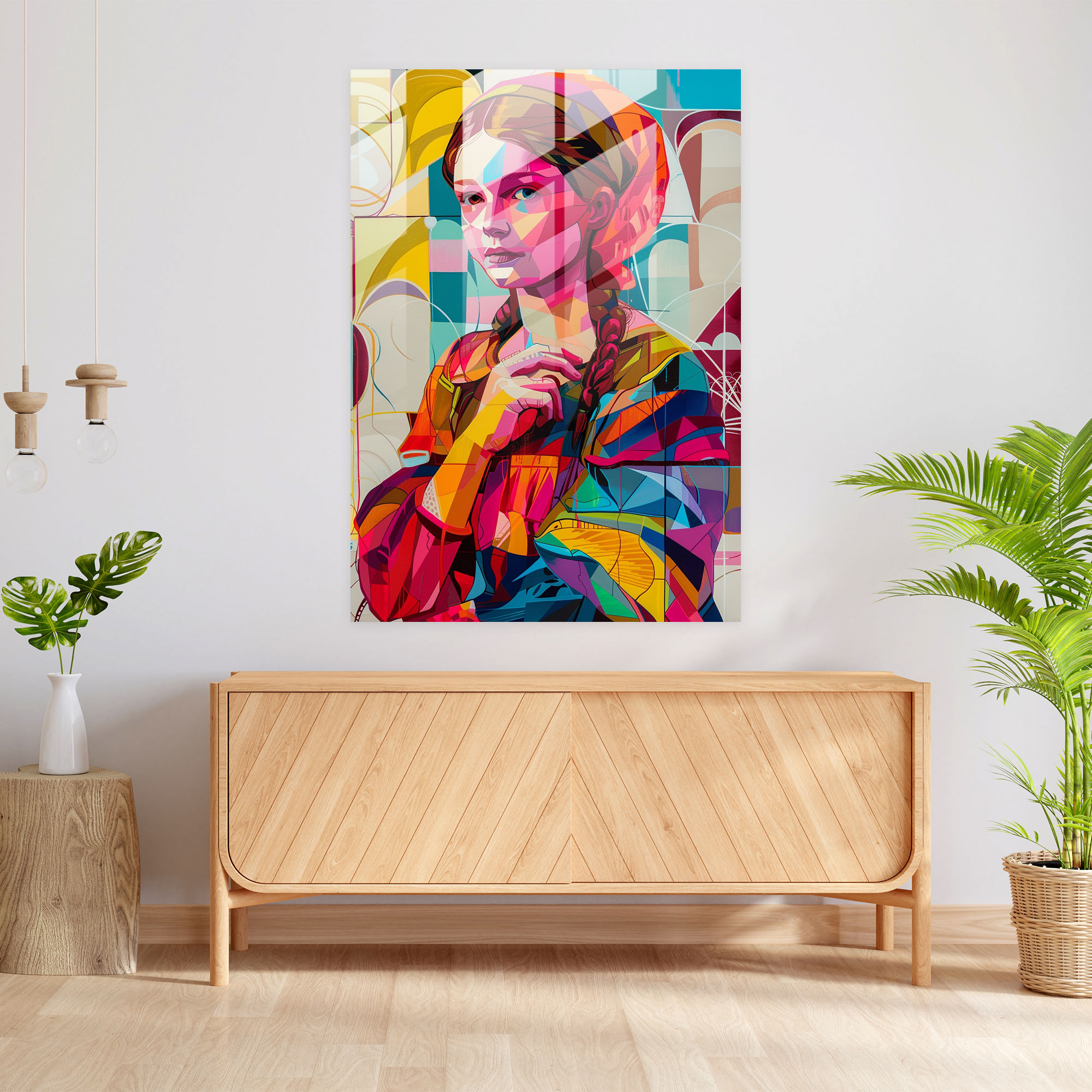 Klasikçilik Pop Sanat Cam Tablo - Klasikçilik ve Pop Sanatı Birleştir Modern Sanat