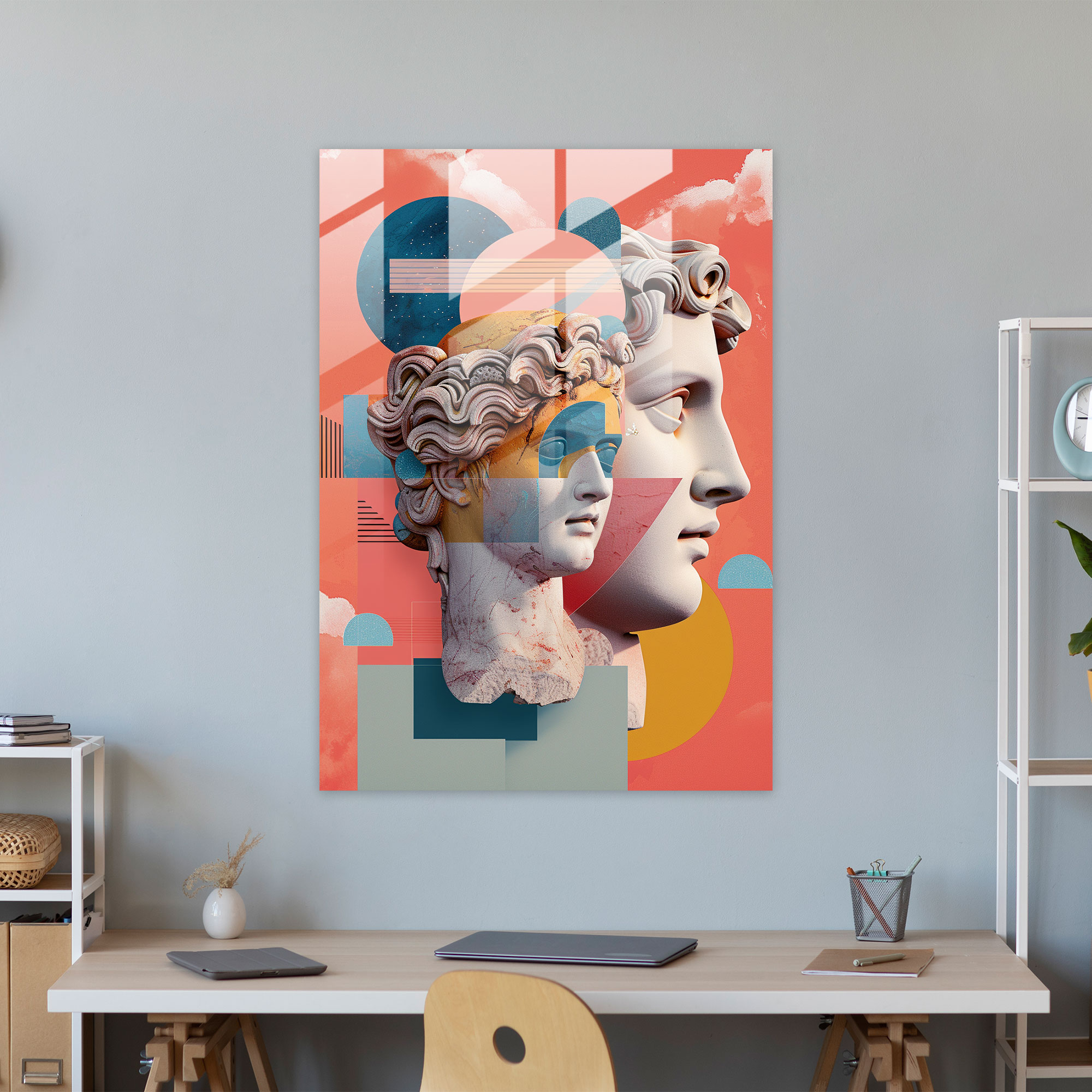 Klasik Pop Sanat Cam Duvar Sanatı - Klasik+Pop Sanat Duvar Dekorasyonu Cam Duvar Sanatı Cam Sanat