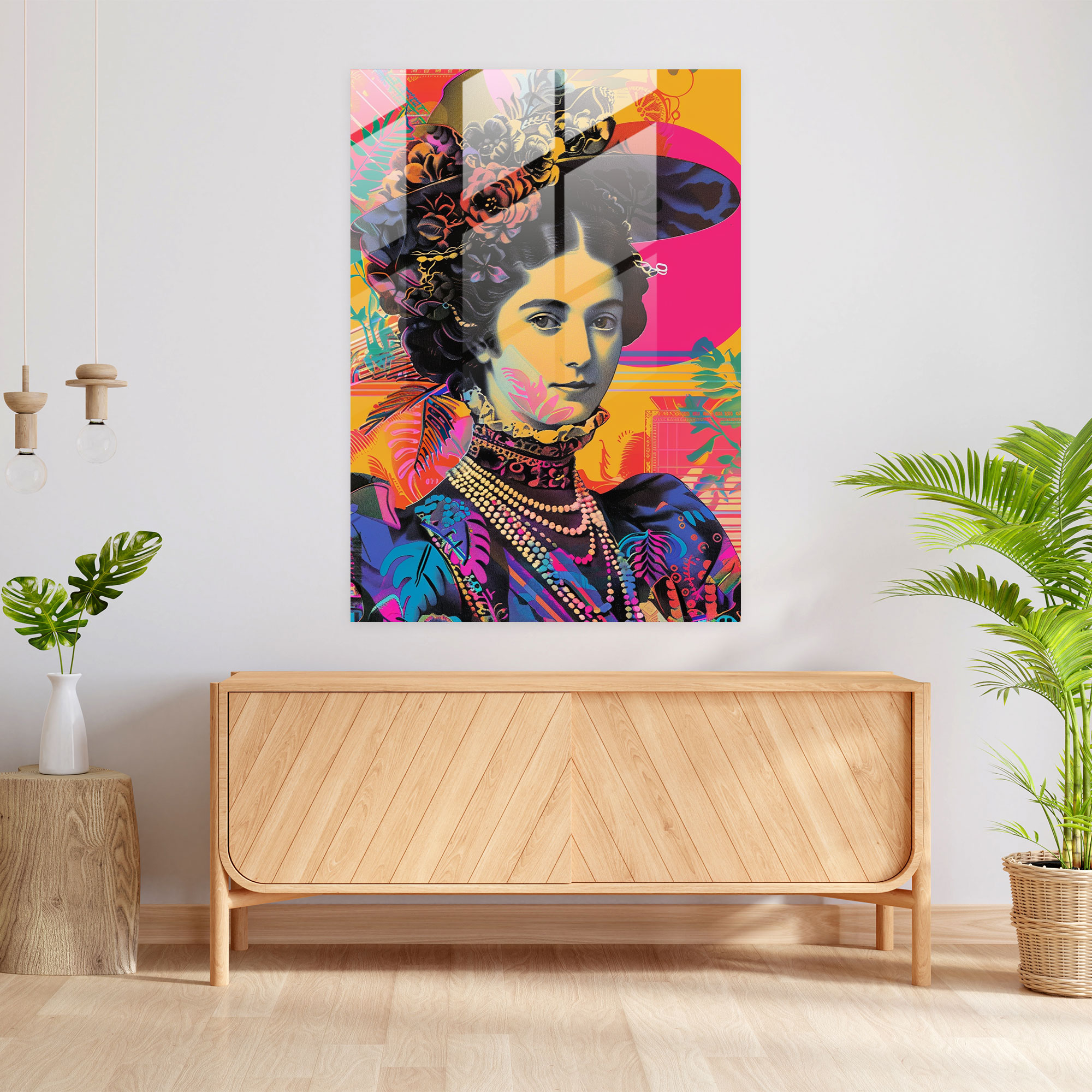 Klasik Pop Sanat Duvar Dekorasyonu - Klasikleşme ve Pop Sanatı Birleştirerek Klasikleşmeyi Pop Sanat ile Kombine Edin Cam Tablo Modern Sanat