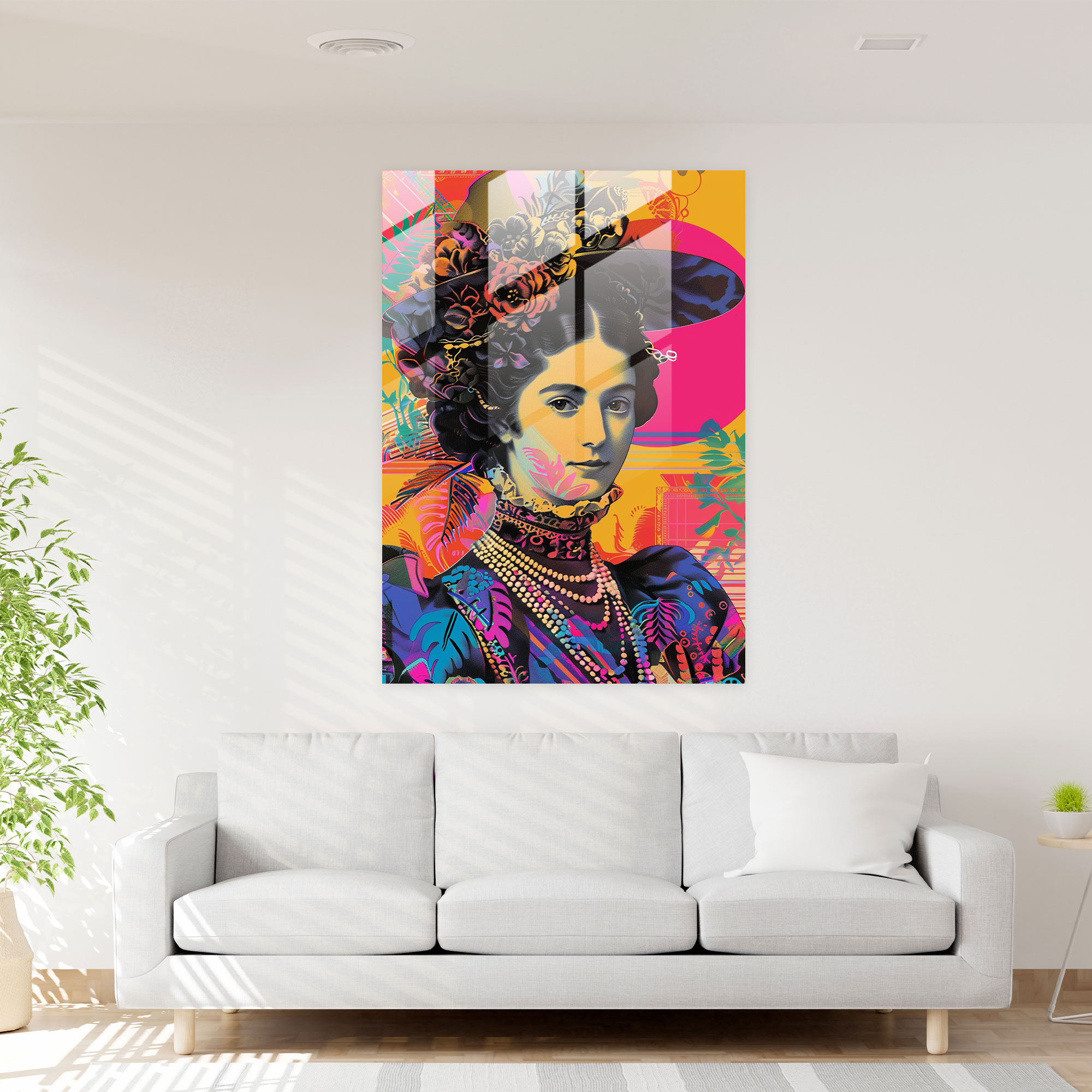 Klasik Pop Sanat Duvar Dekorasyonu - Klasikleşme ve Pop Sanatı Birleştirerek Klasikleşmeyi Pop Sanat ile Kombine Edin Cam Tablo Modern Sanat