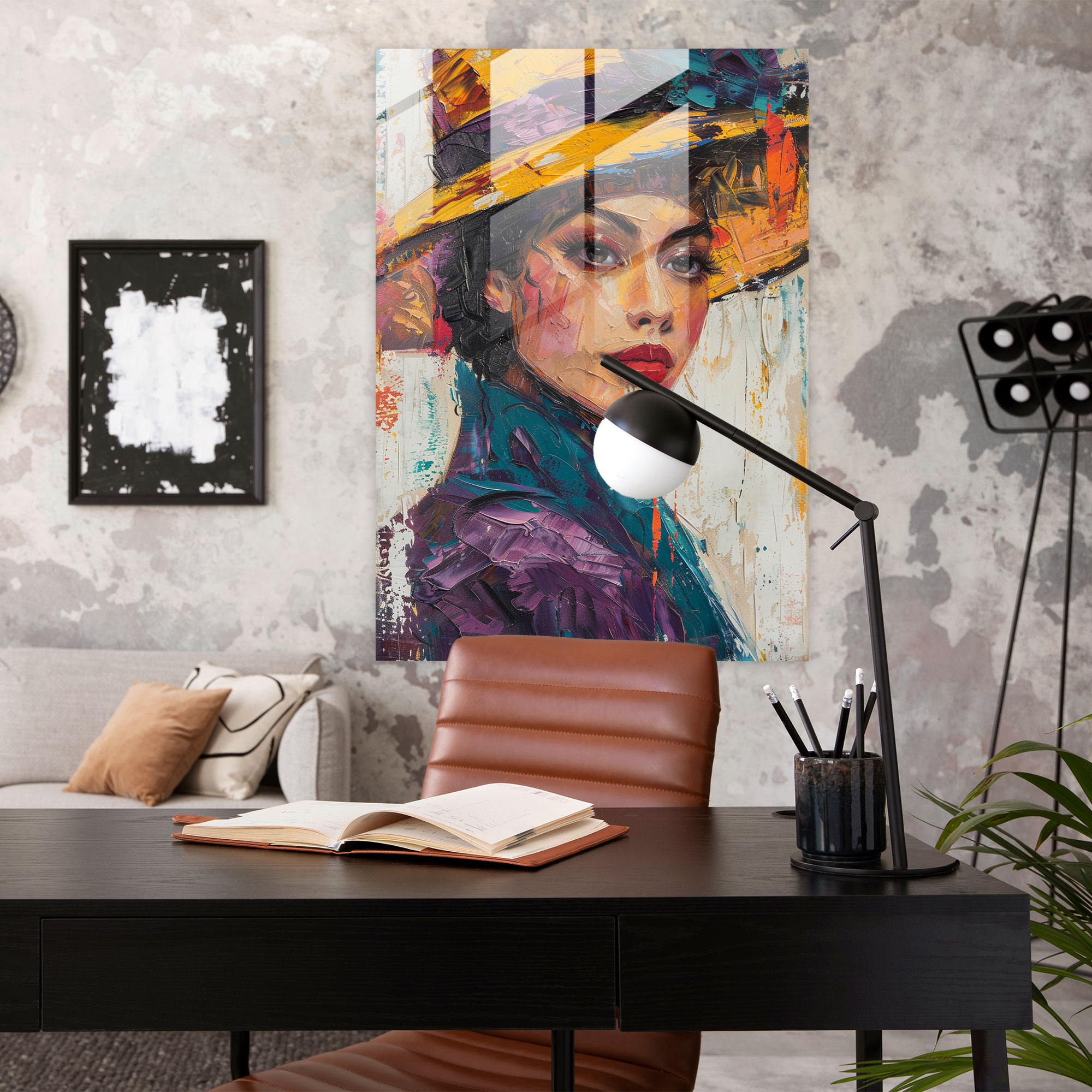 Klasik Pop Art Duvar Dekorasyonu - Klasikizm ve Pop Art'ı Bir Araya Getiren Cam Tablo