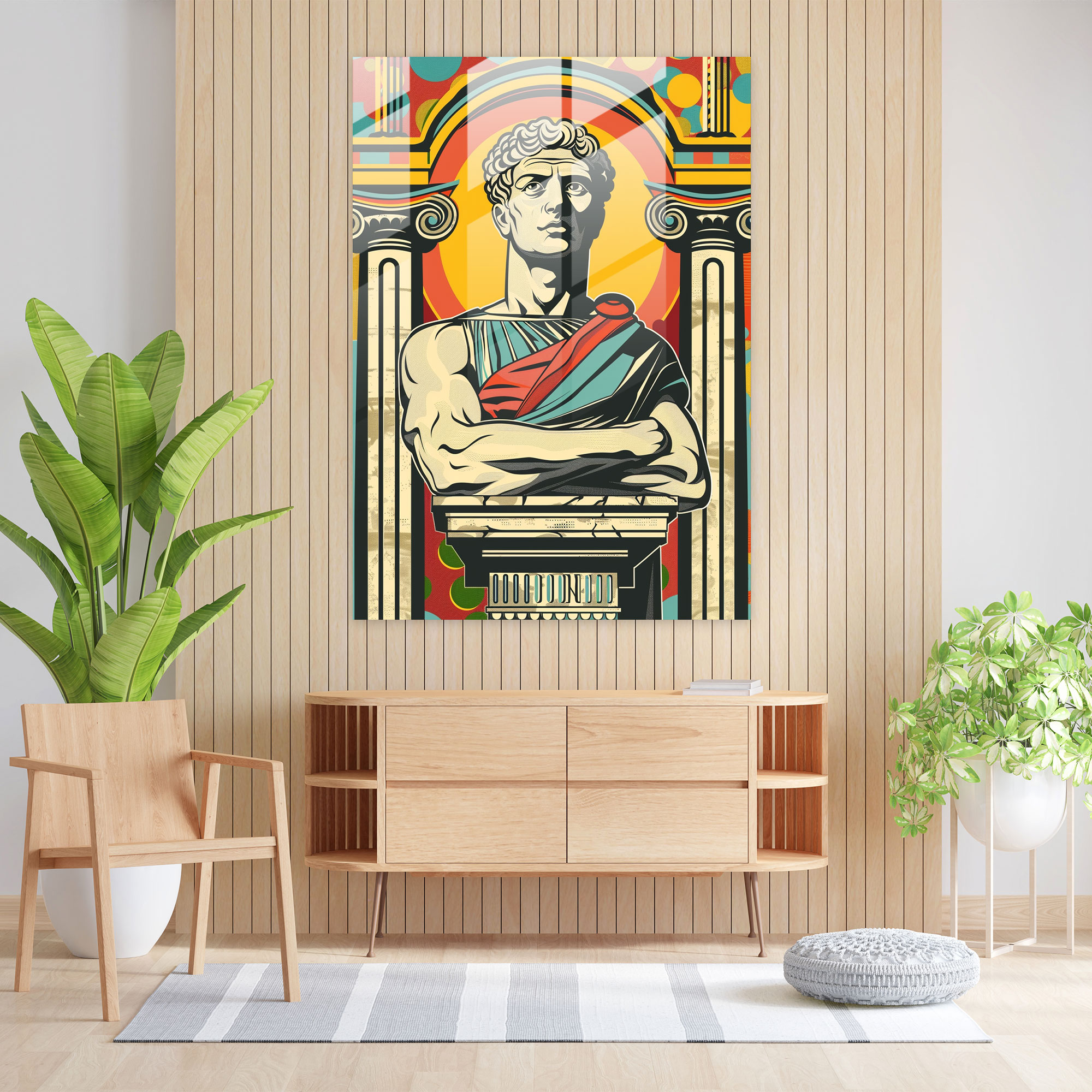 Pop Art Klasikleşme Cam Tablo Sanatı - Klasikleşme+Popart Ev Dekorasyonu Cam Sanatı Cam Tablo
