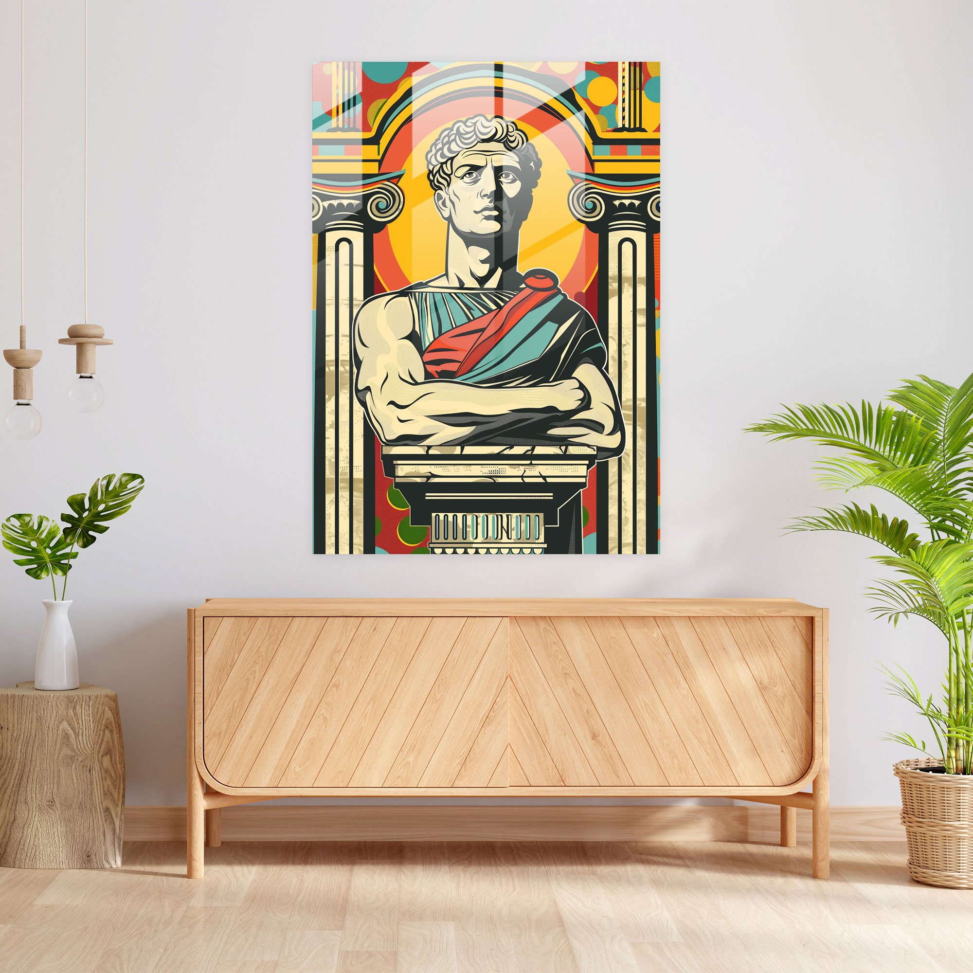 Pop Art Klasikleşme Cam Tablo Sanatı - Klasikleşme+Popart Ev Dekorasyonu Cam Sanatı Cam Tablo