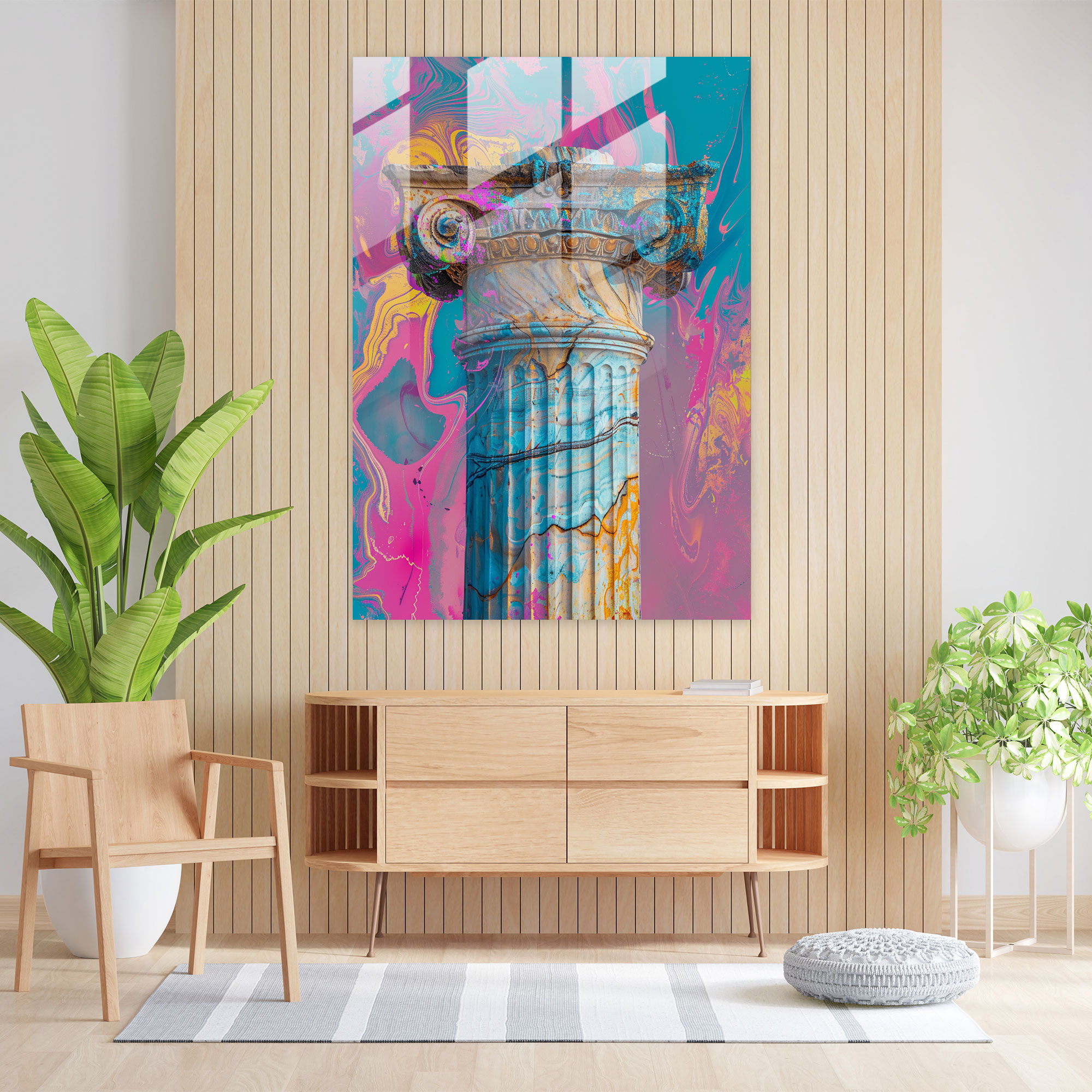 Pop Art Klasik Duvar Dekorasyonu - Klasik+Popart Modern Sanat Ev Dekorasyonu Cam Tablo
