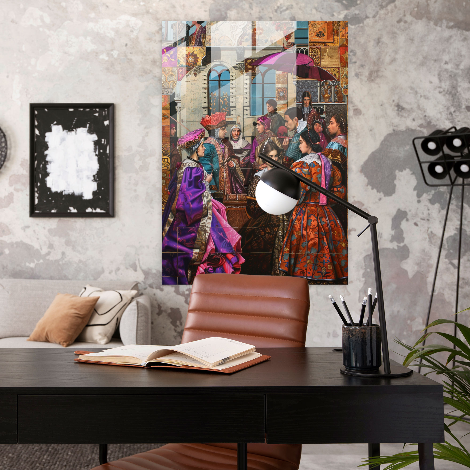 Klasik Pop Sanat Cam Sanatı - Klasizm ve Popart Modern Sanat Cam Duvar Sanatı Klasizmi Pop Sanatı ile Birleştirmek