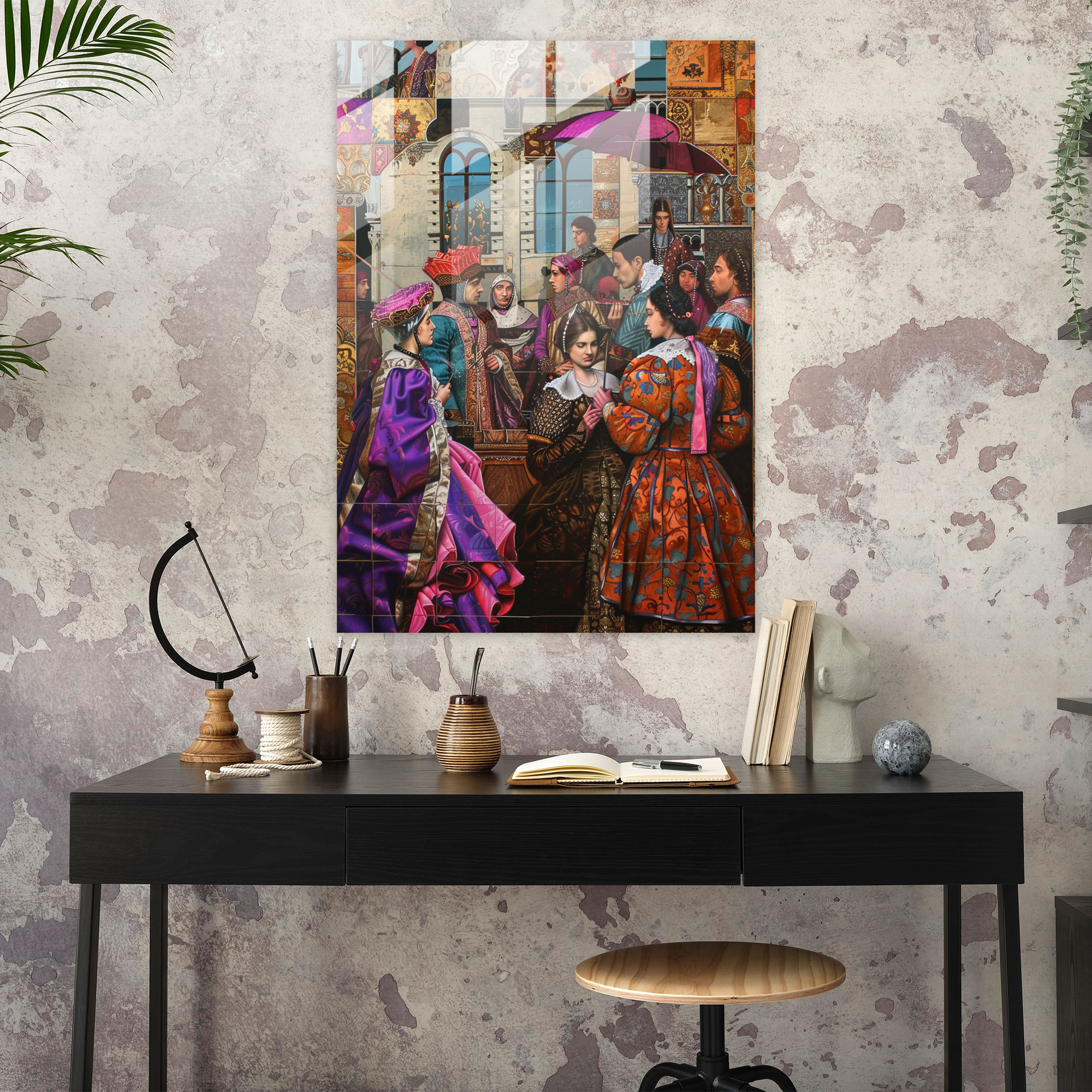 Klasik Pop Sanat Cam Sanatı - Klasizm ve Popart Modern Sanat Cam Duvar Sanatı Klasizmi Pop Sanatı ile Birleştirmek