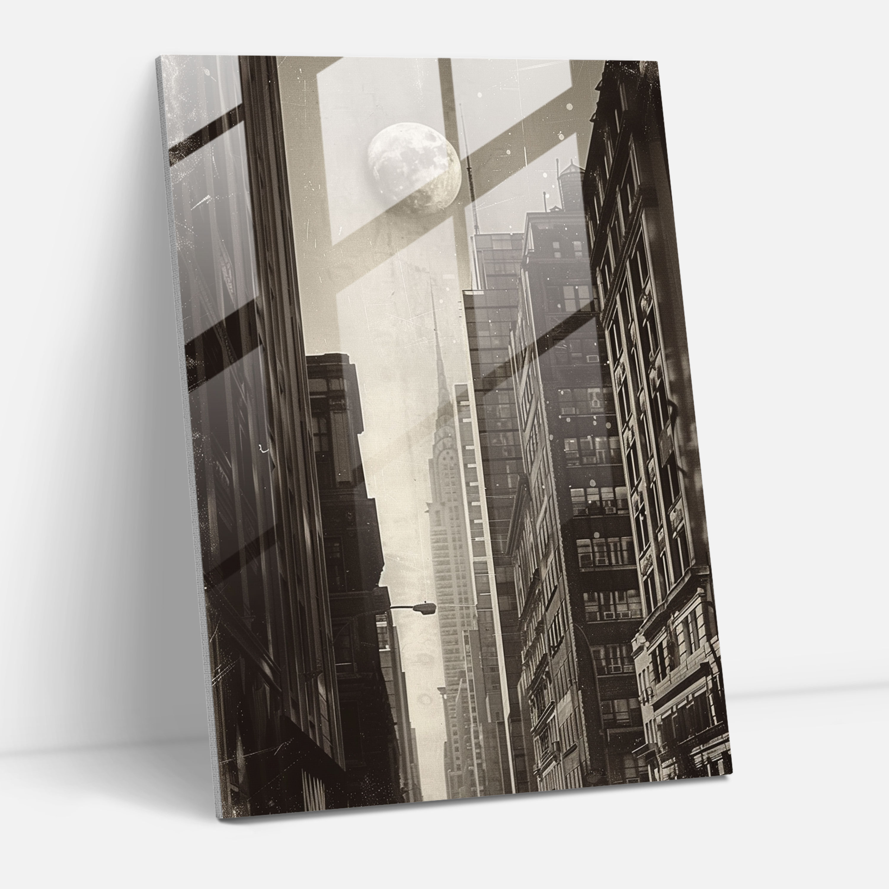 Classic Cityscape Glass Print - Classicism+Popart, Wall Decoration, Glass Wall Art, Glass Print