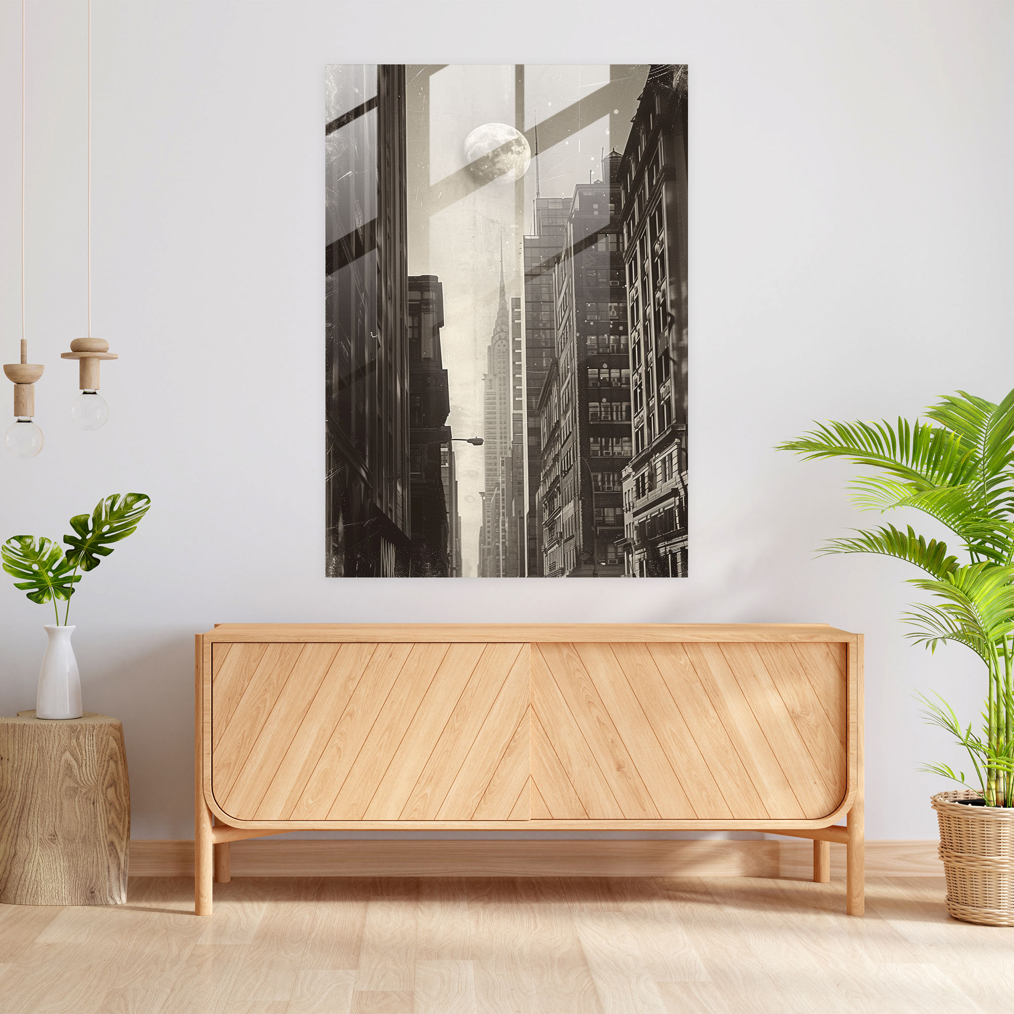 Classic Cityscape Glass Print - Classicism+Popart, Wall Decoration, Glass Wall Art, Glass Print