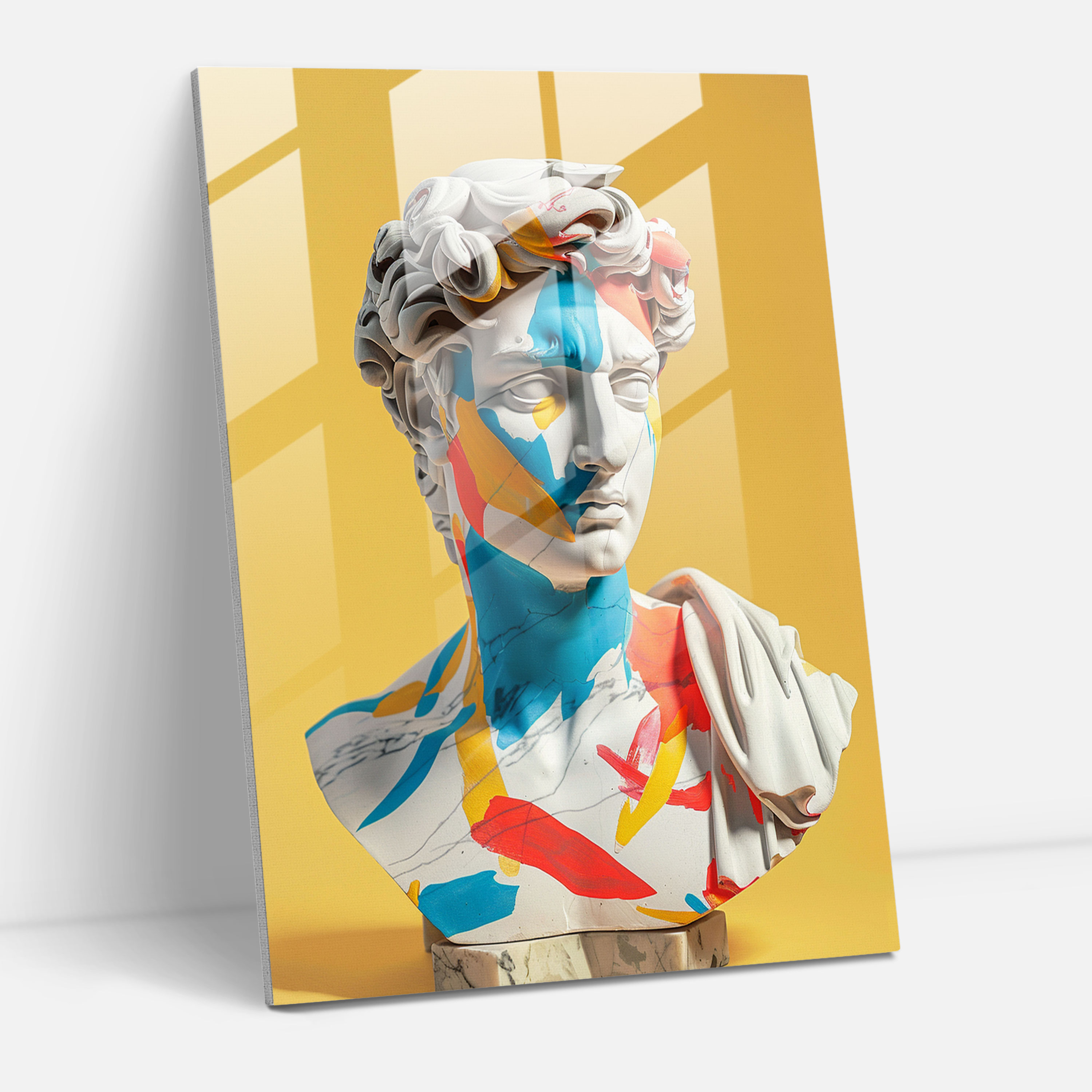 Neoklasik Pop Sanat Cam Tablo - Klasik İncelik+Pop Art Ev Dekorasyonu Modern Sanat