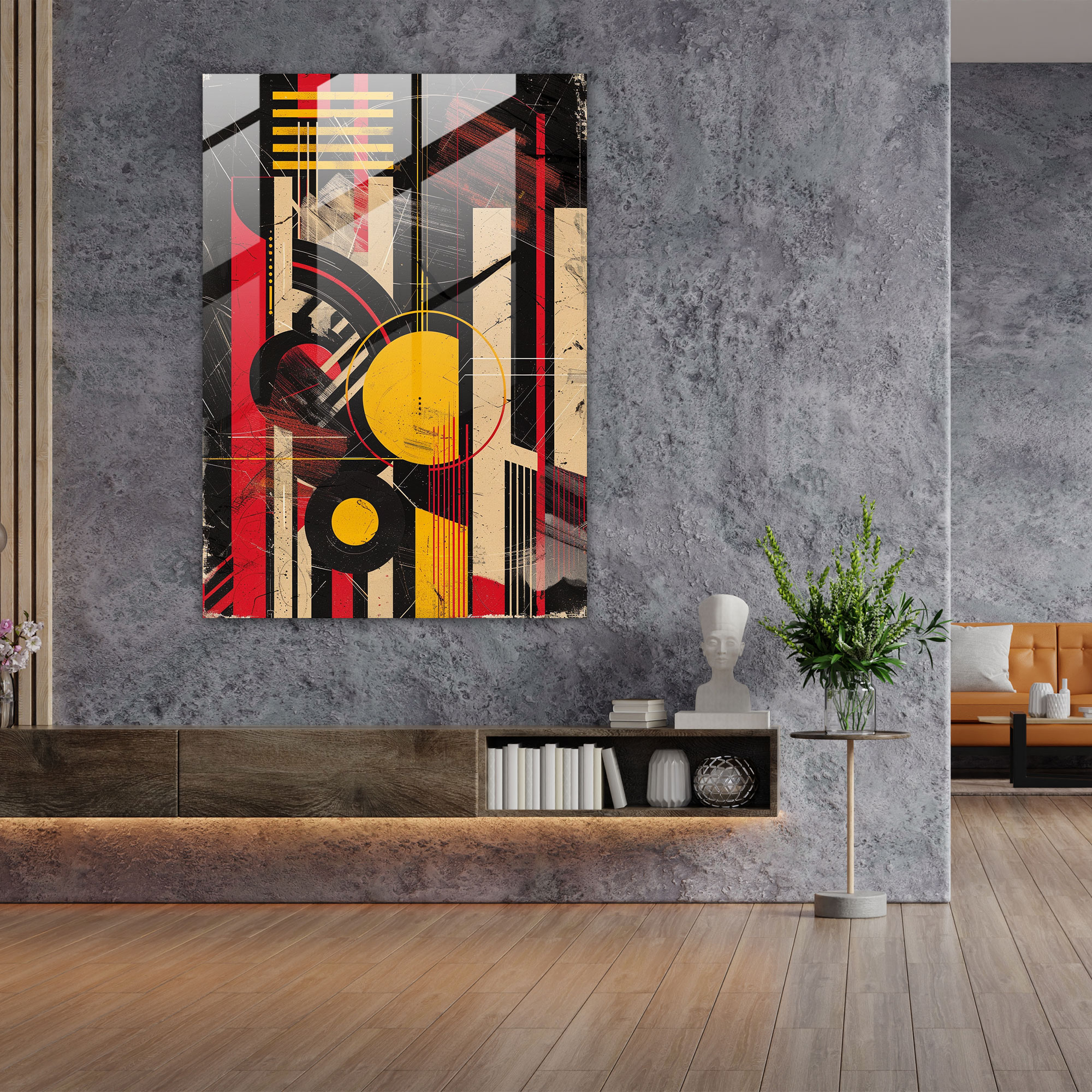 Art Deco Pop Art Glass Wall Art - Classicism+Popart, Modern Art, Home Decoration, Glass Wall Art