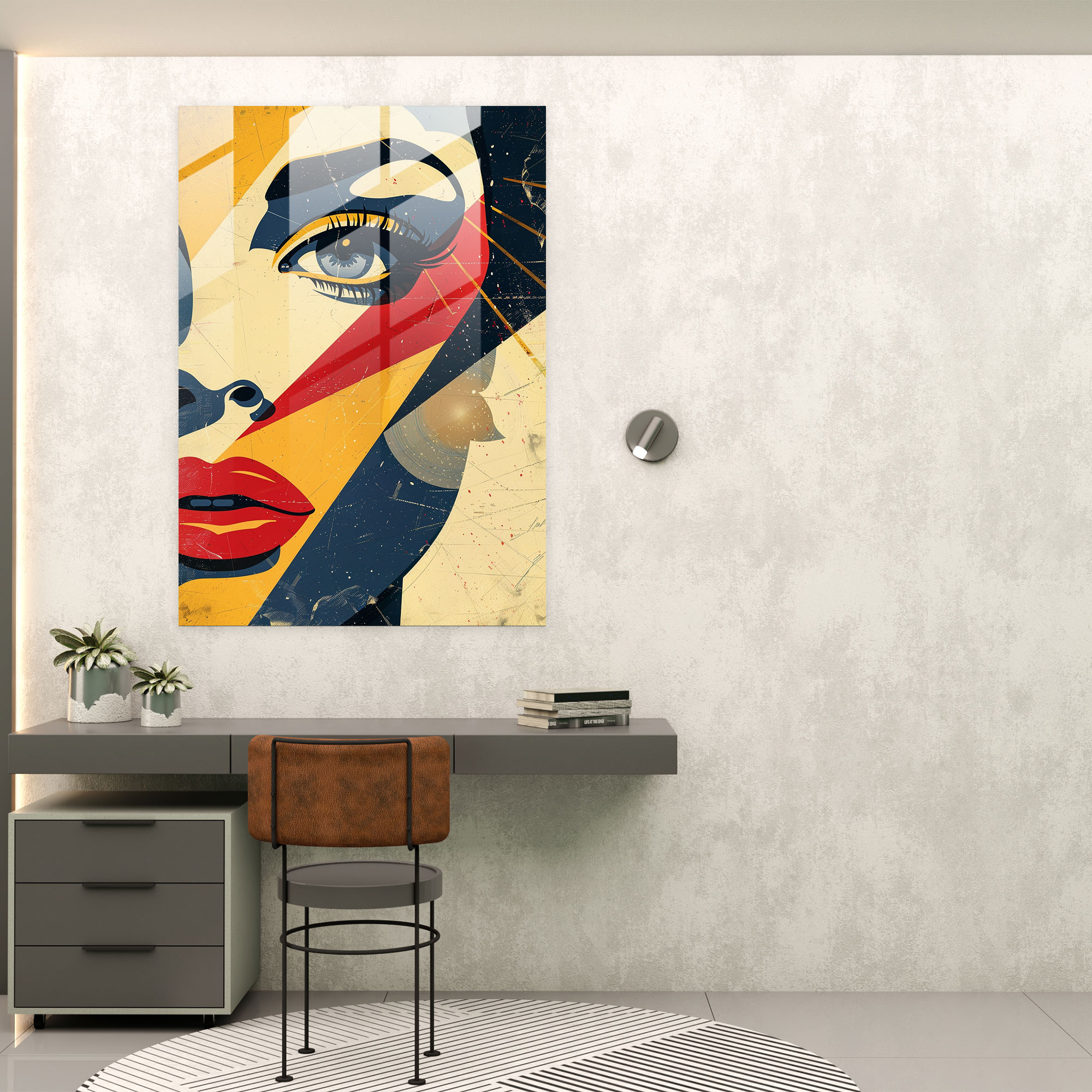 Pop Art Film Poster Cam Duvar Sanatı - Klasikizm+Popart Cam Tablo Duvar Dekorasyonu Cam Sanatı