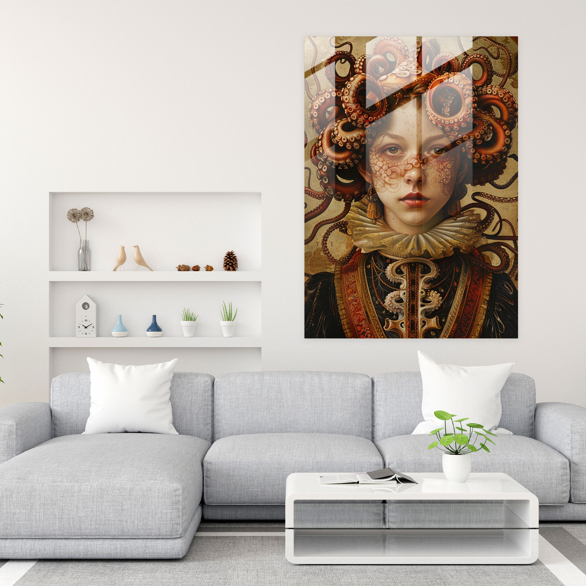 Baroque Icon Glass Wall Art - Classicism+Popart, Glass Art, Modern Art, Wall Decoration