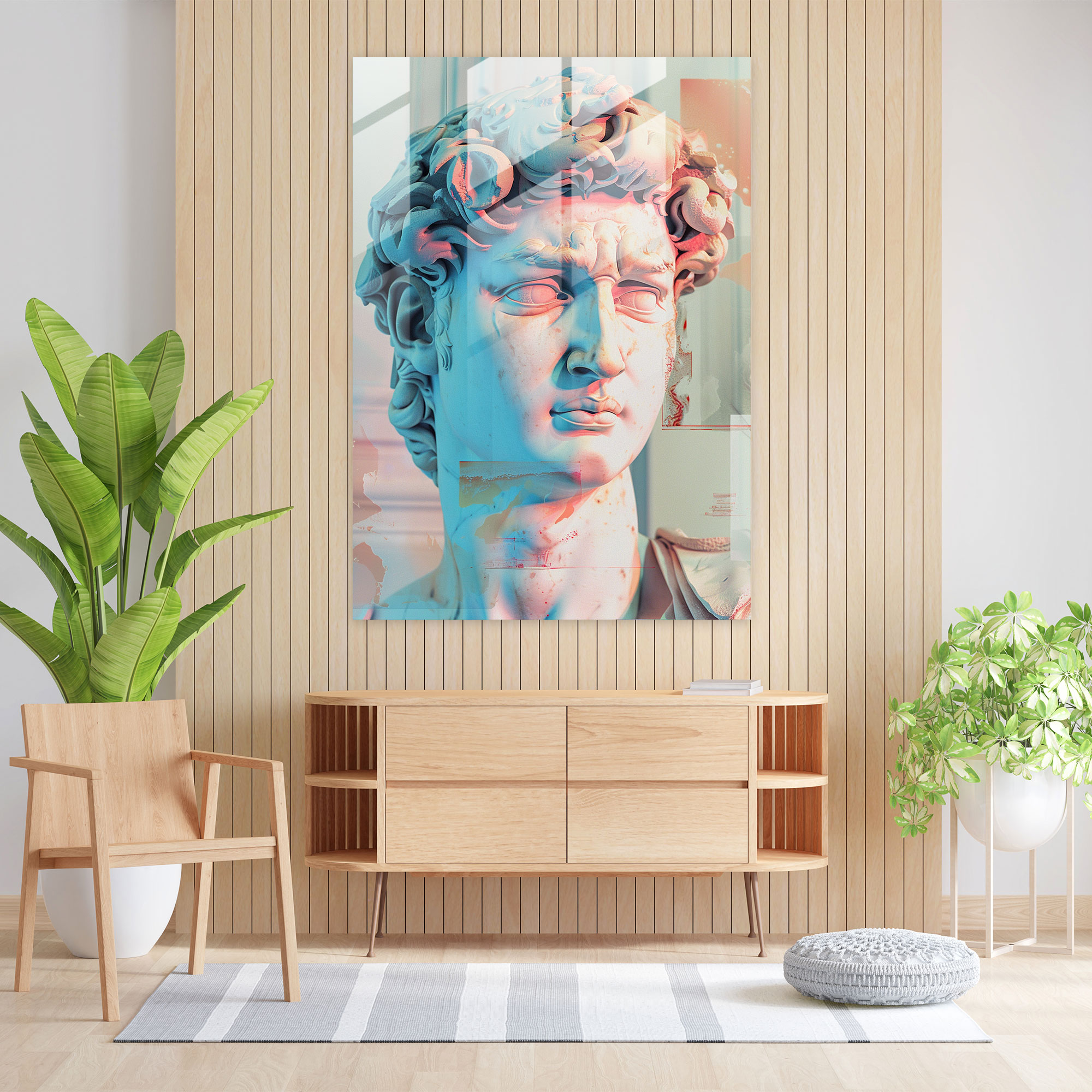 Hata Neoklasik Cam Duvar Sanatı - Klasizm+Popart Cam Sanatı Klasizmi Pop Sanatıyla Birleştirin Modern Sanat