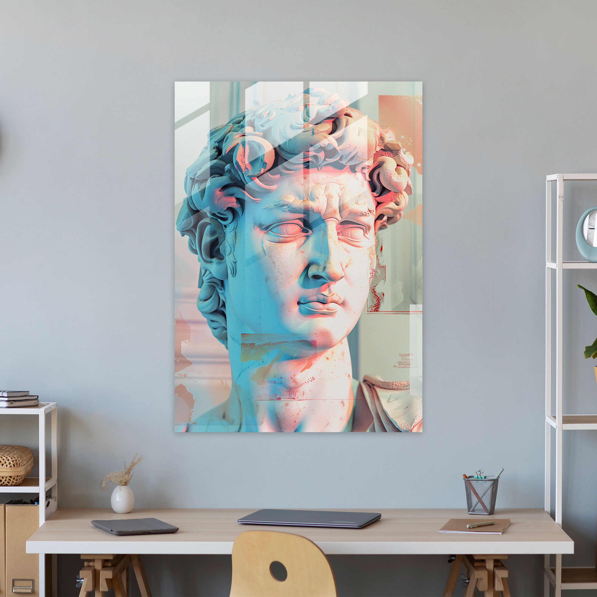 Hata Neoklasik Cam Duvar Sanatı - Klasizm+Popart Cam Sanatı Klasizmi Pop Sanatıyla Birleştirin Modern Sanat