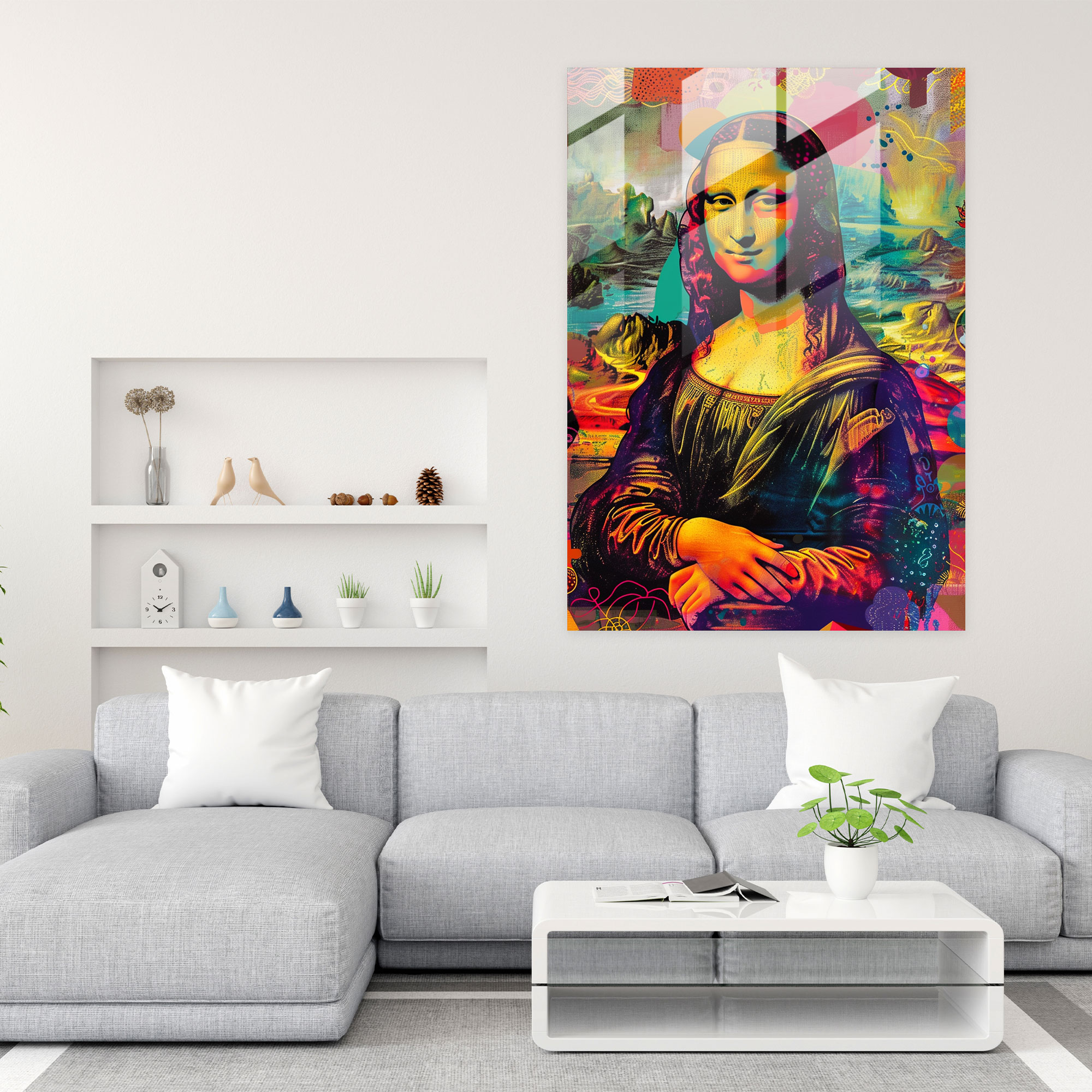 Klasikçilik ve Pop Sanat Cam Sanatı - Klasikçilik ve Popart Duvar Dekorasyonu Ev Dekorasyonu Cam Tablo